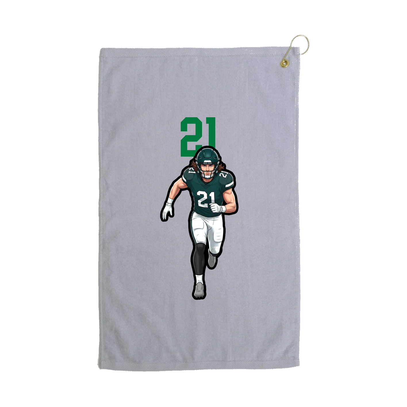 Golf Towel — Number Top in Grey