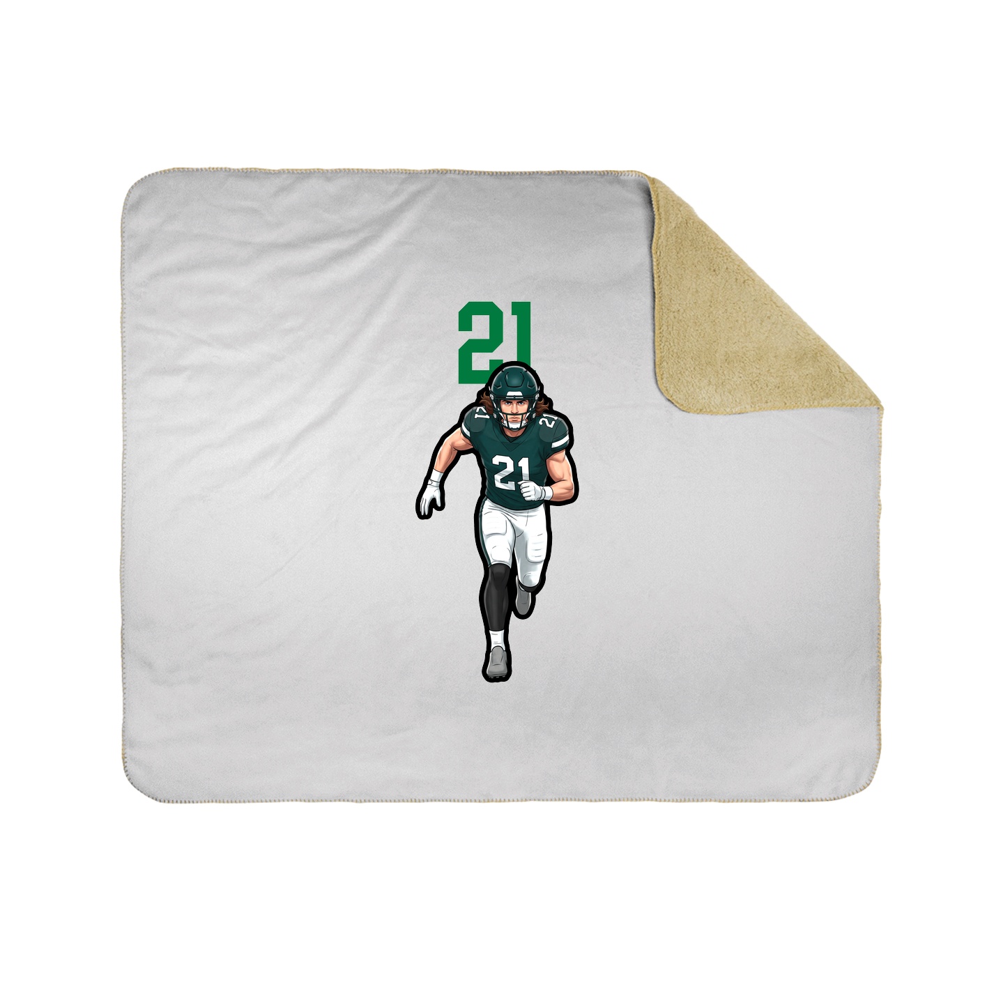 Throw Blanket — Number Top in White