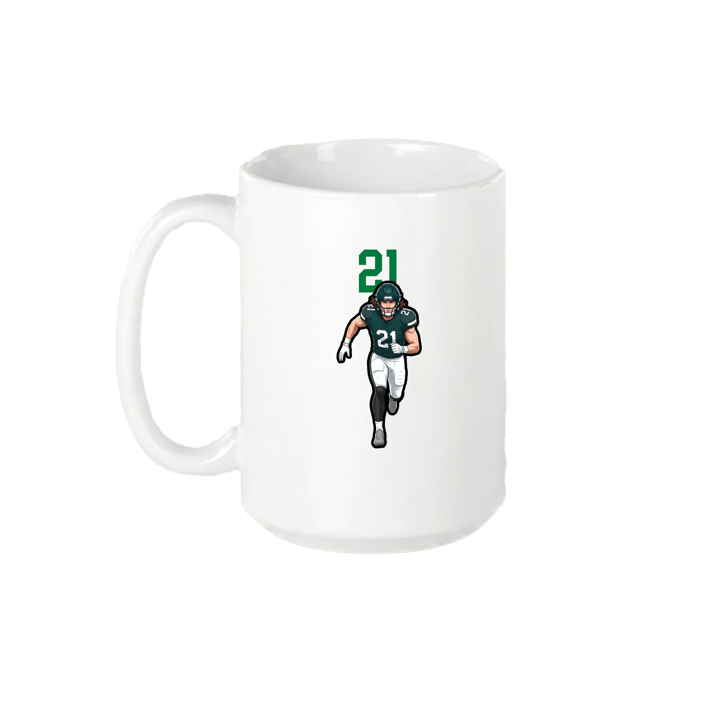15oz Coffee Mug — Number Top in White