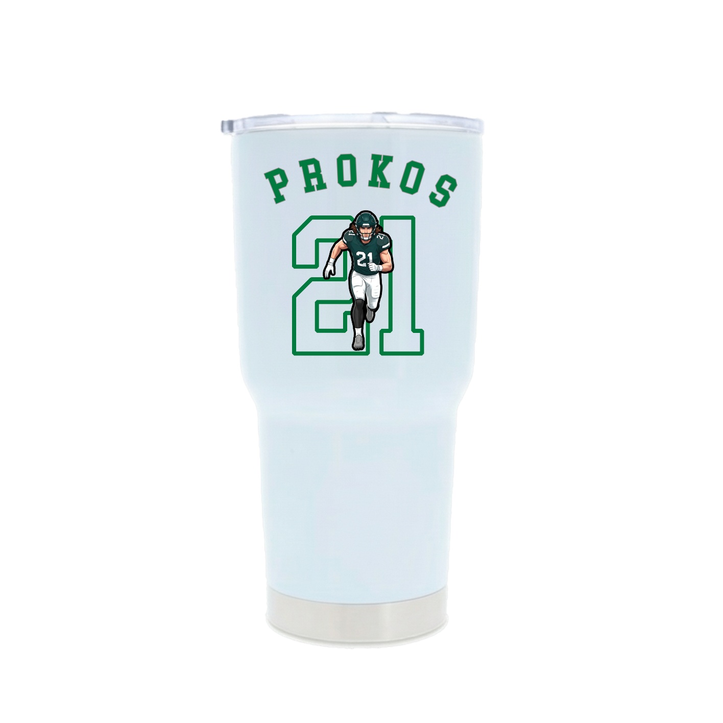 30oz Stainless Steel Tumbler — Shirsey Arch in White