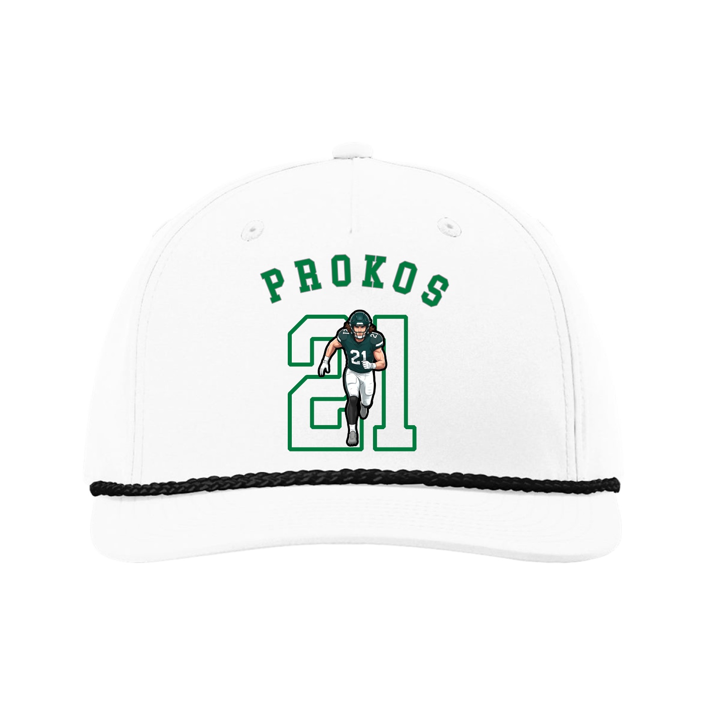 Five-Panel Classic Rope Cap — Shirsey Arch in White