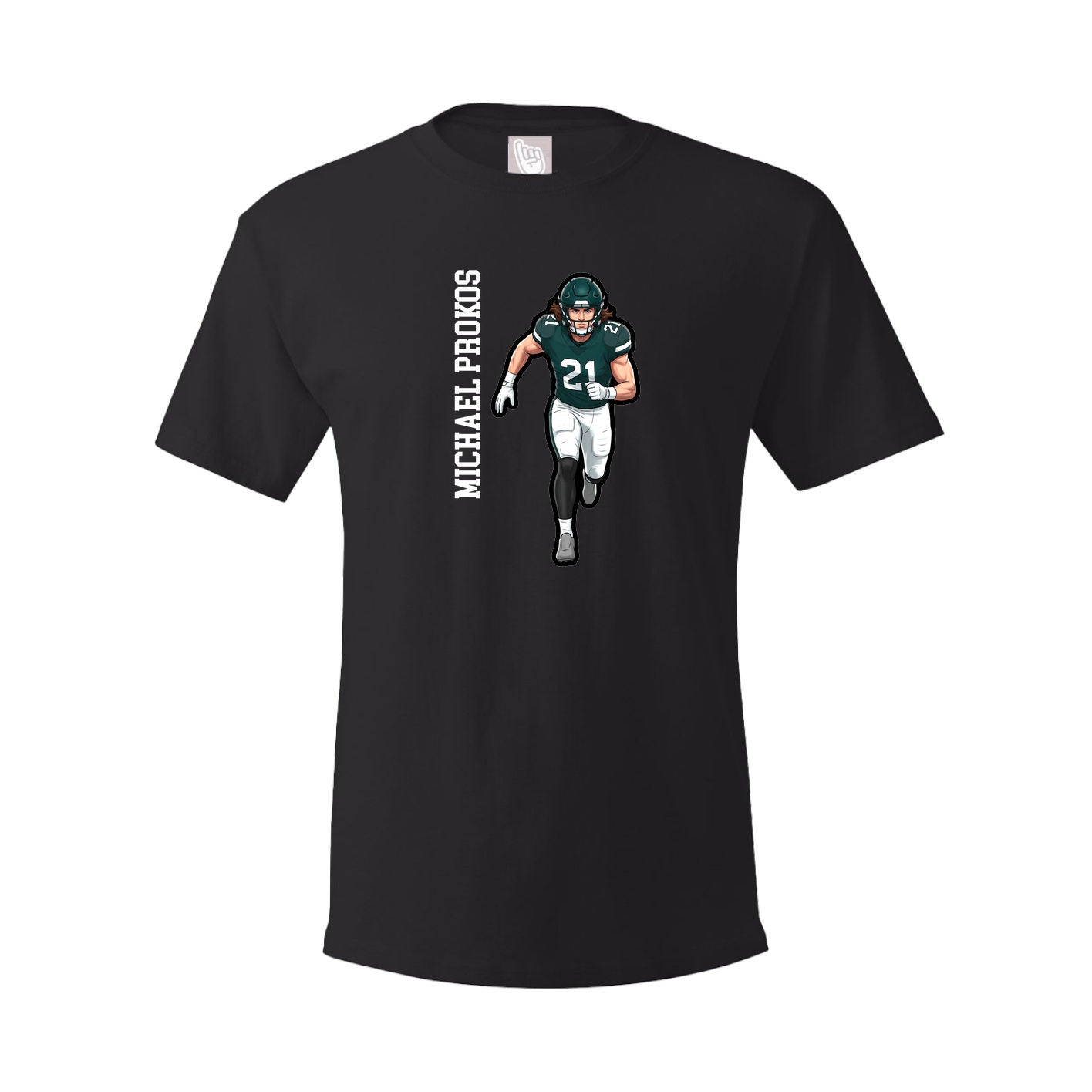 Youth Tee — Name Vertical in Black