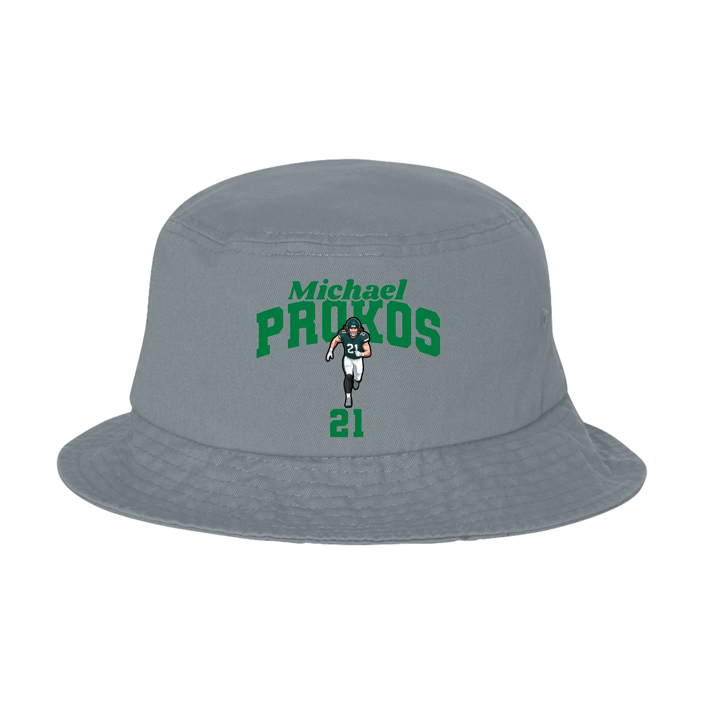Bucket Cap — Signature Arch in Grey