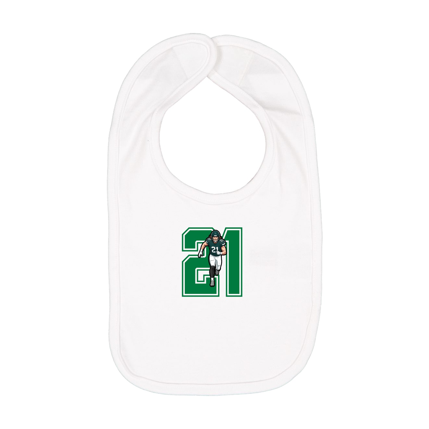 Infant Bib — Number in White