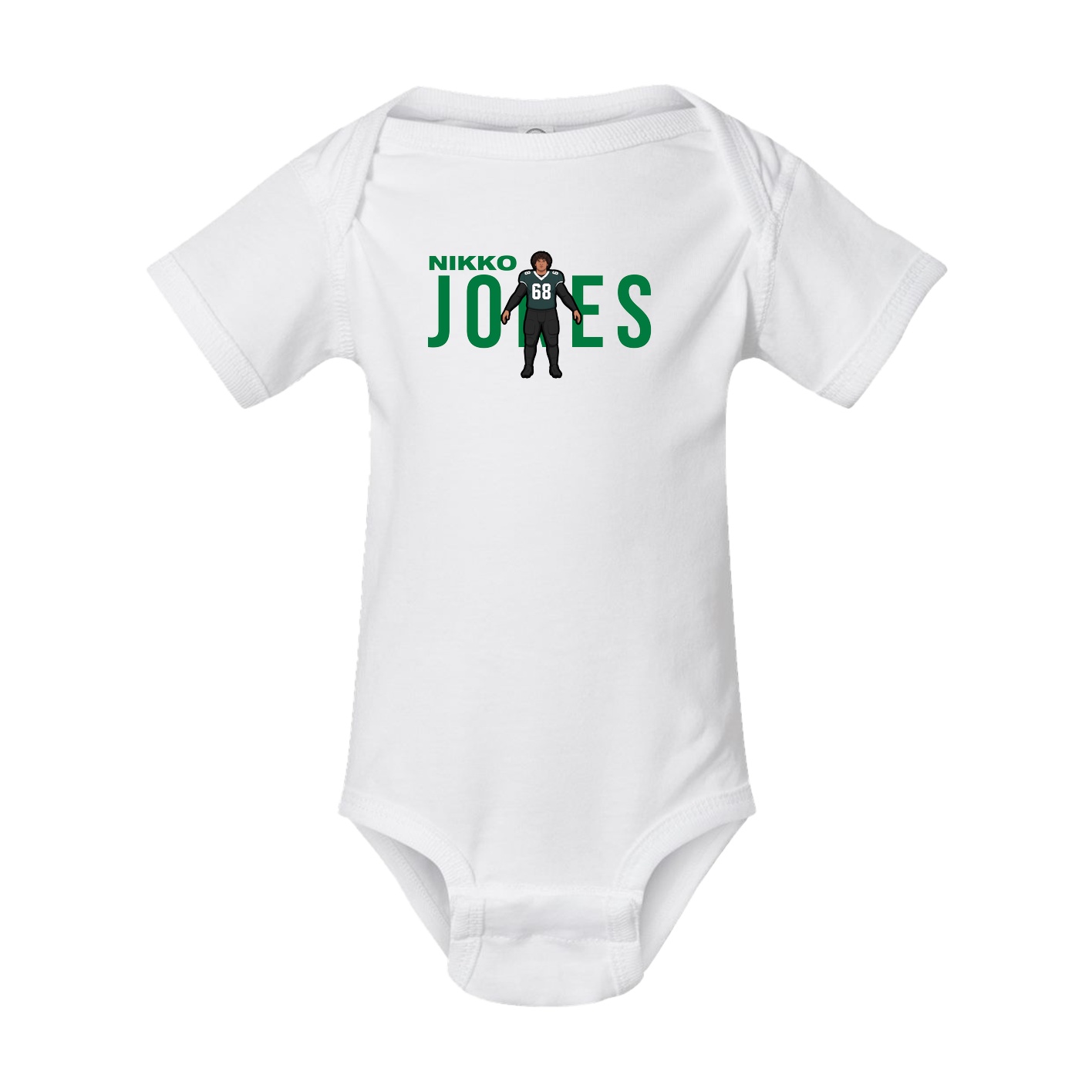 Baby Onesie — Player Name in White