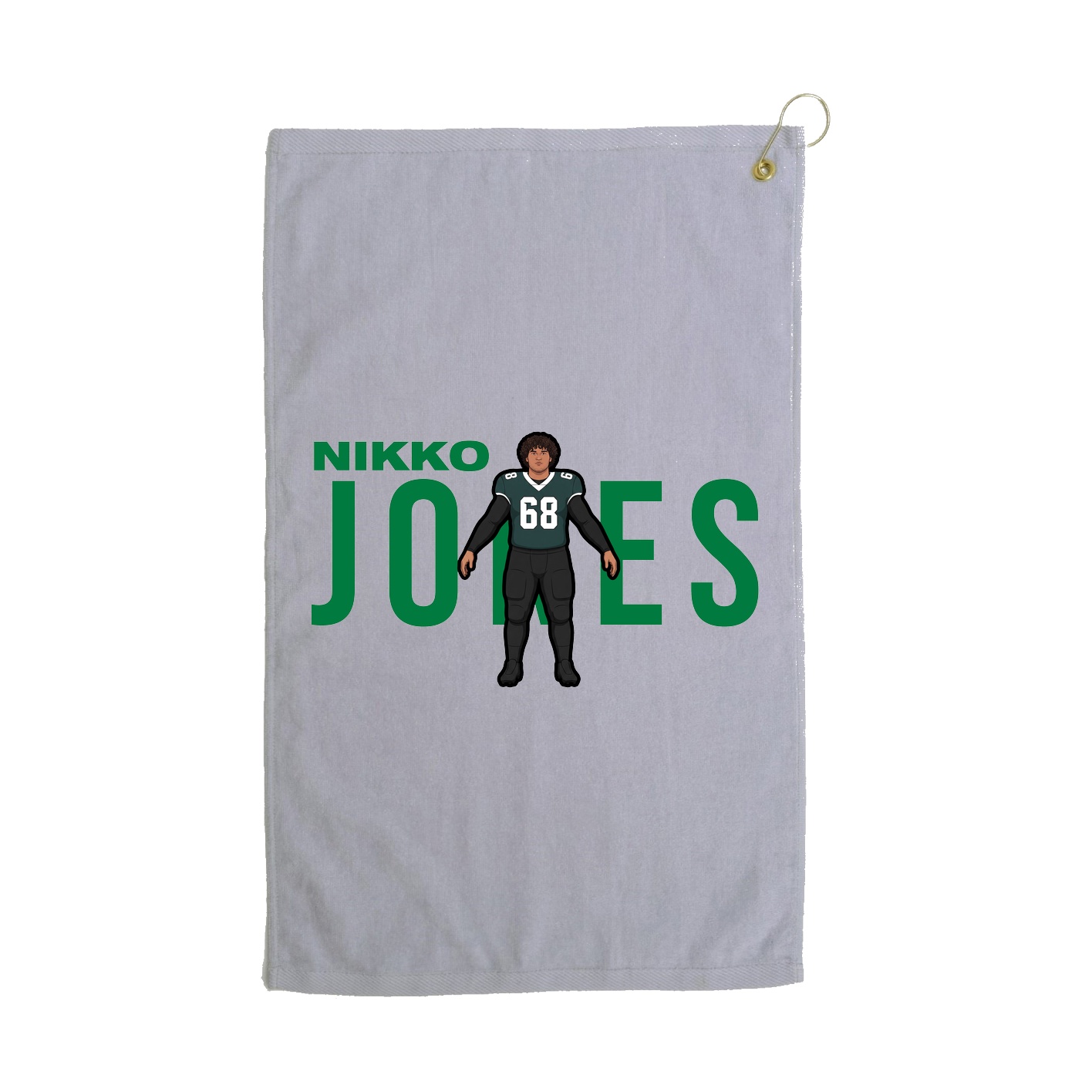 Golf Towel — Player Name in Grey