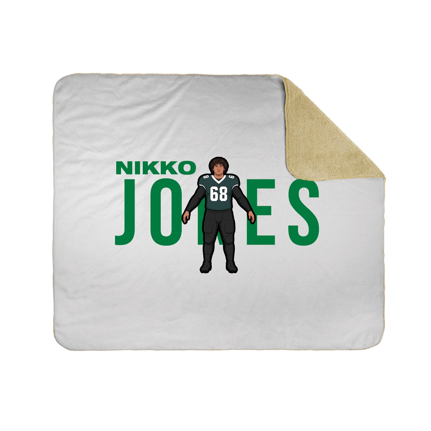Throw Blanket — Player Name in White