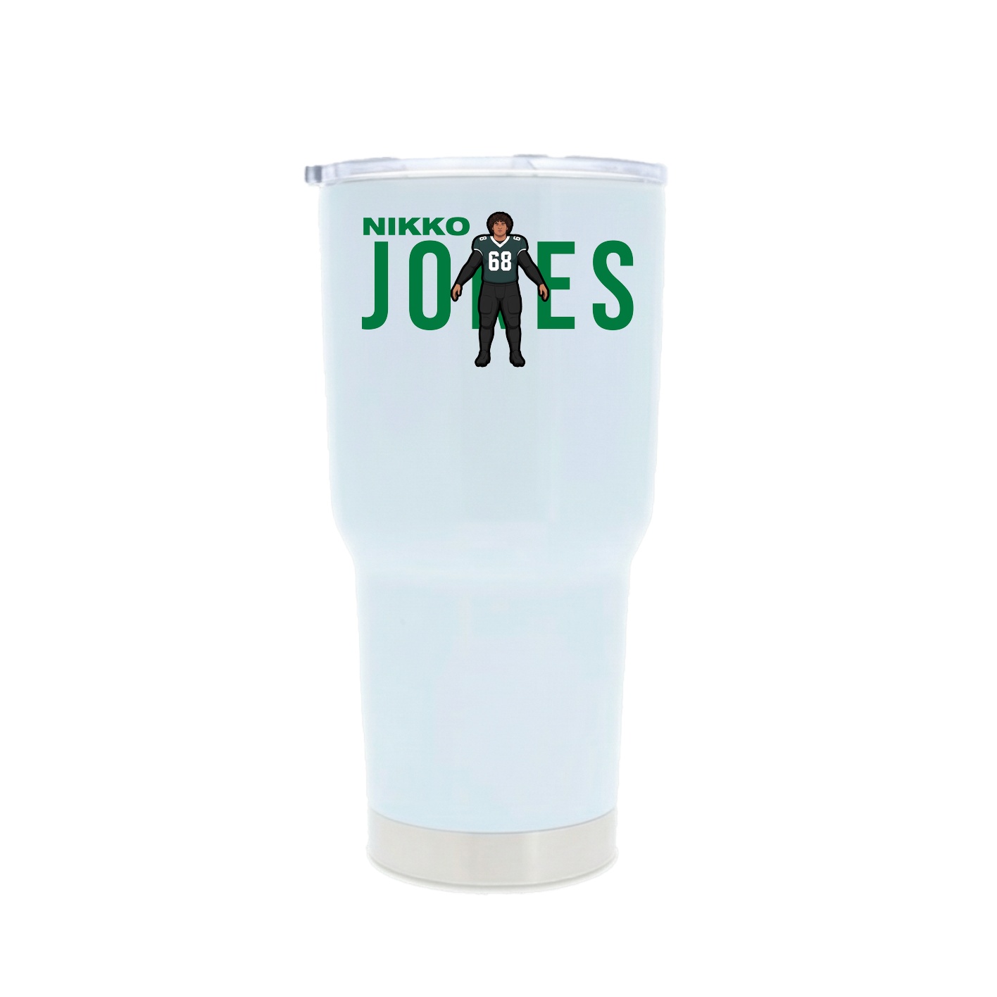 30oz Stainless Steel Tumbler — Player Name in White