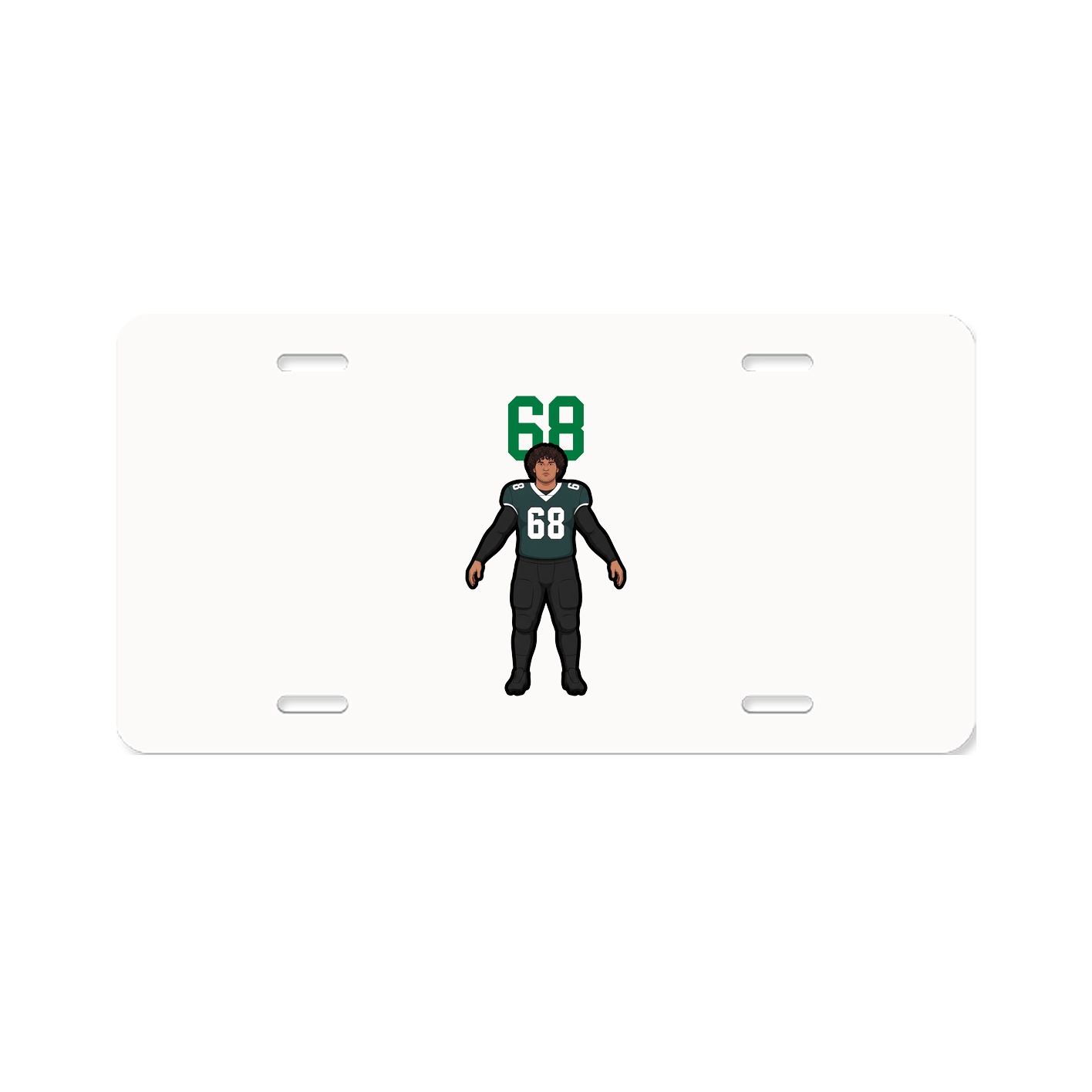 License Plate — Number Top in Classic