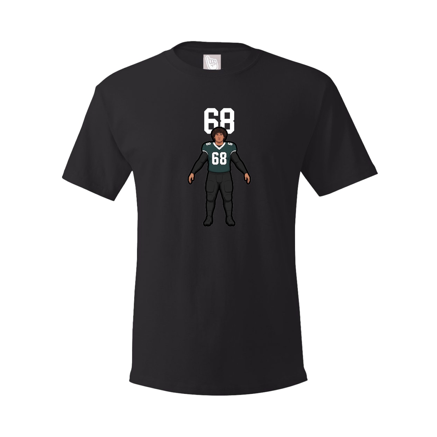 Youth Tee — Number Top in Black