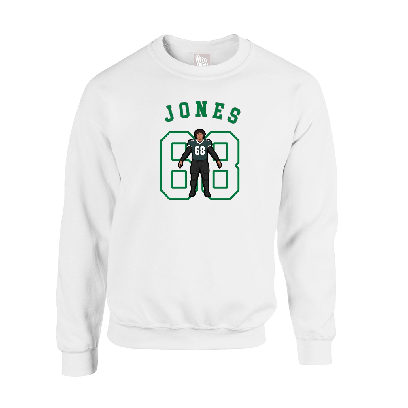 Fleece Crew — Shirsey Arch in White