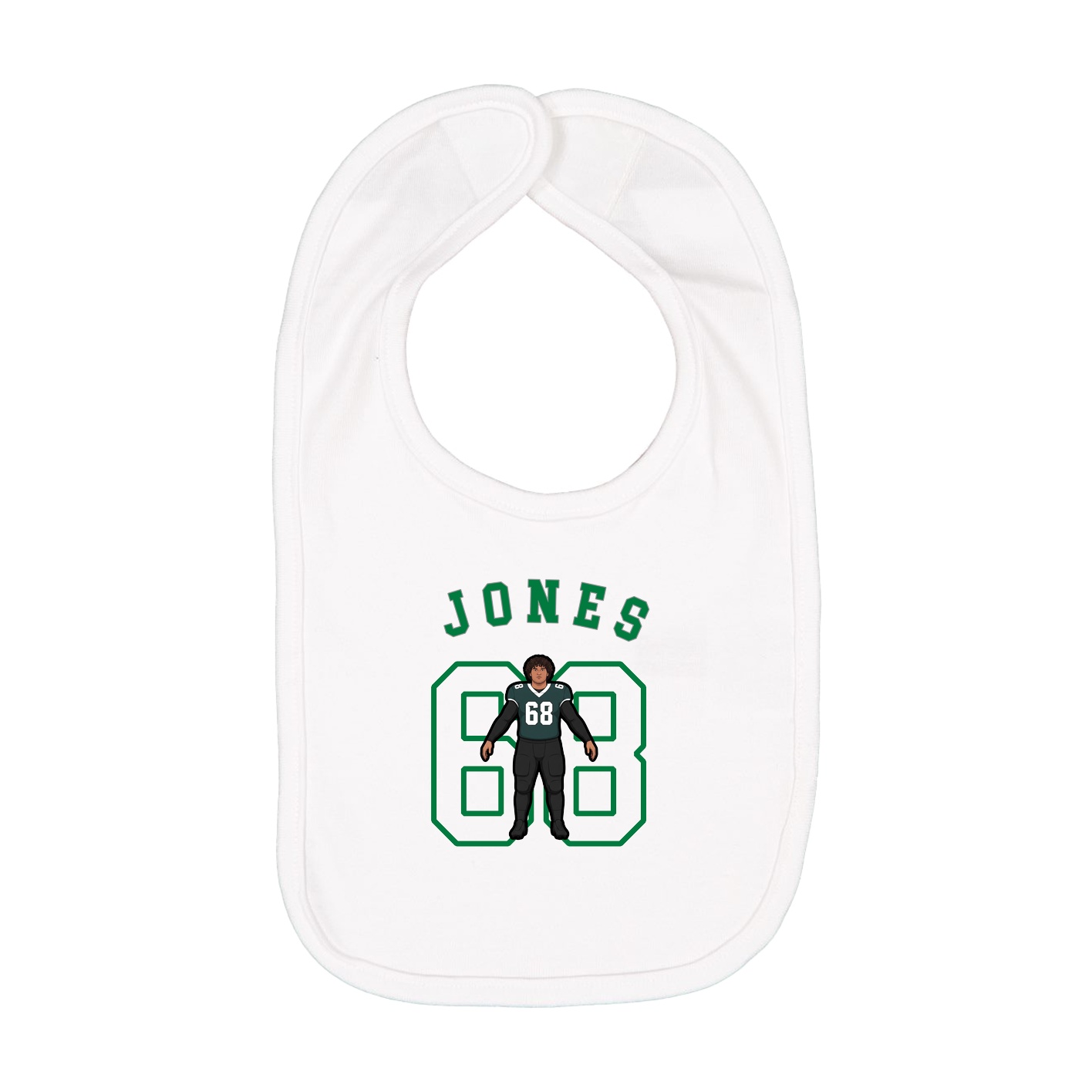 Infant Bib — Shirsey Arch in White