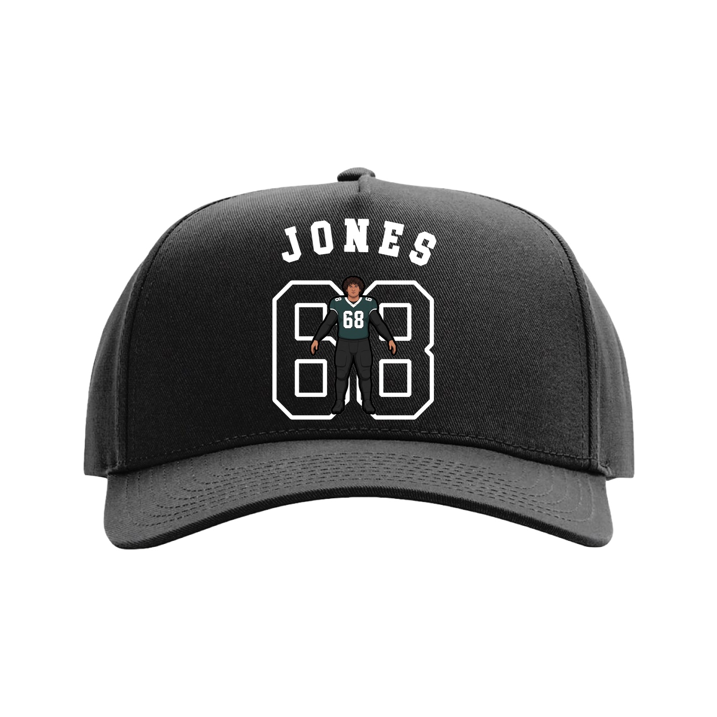 Full Fabric Five-Panel Champ Cap — Shirsey Arch in Black