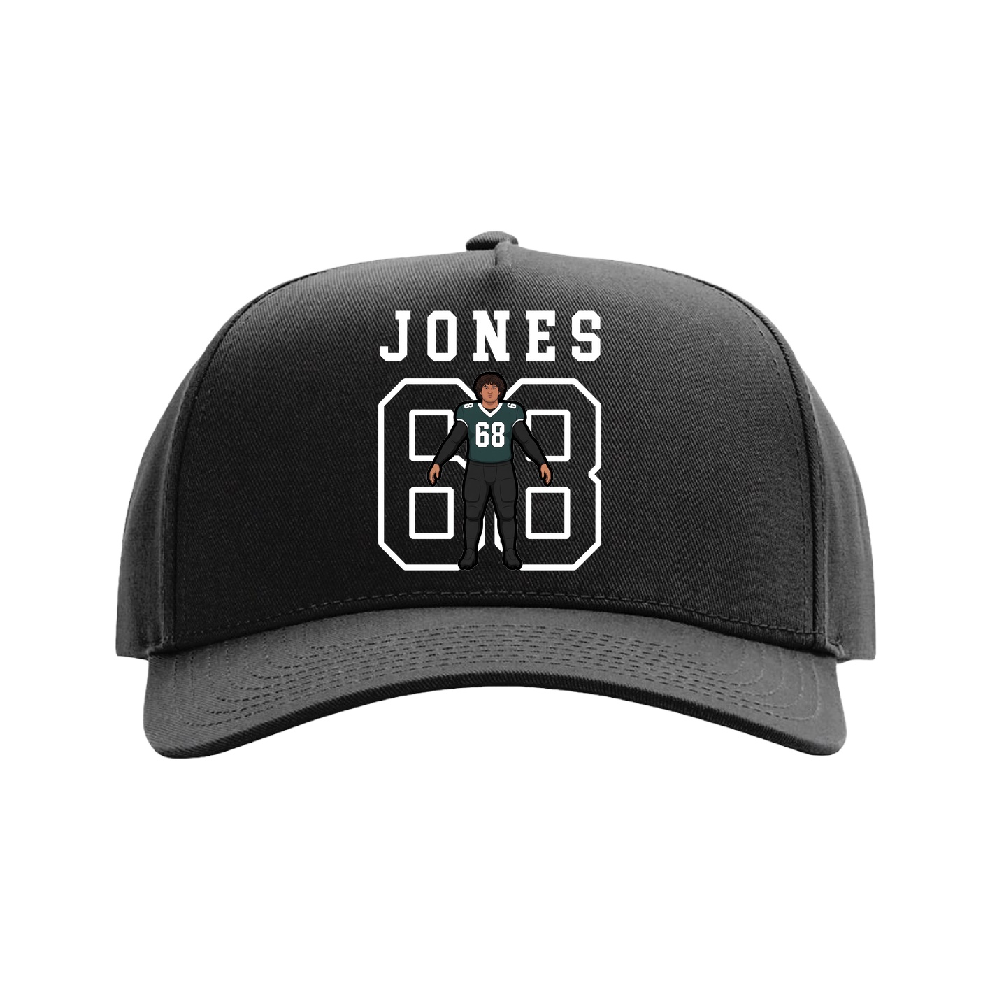 Full Fabric Five-Panel Champ Cap — Shirsey in Black