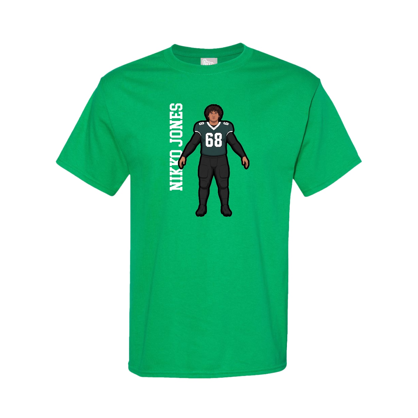 Tee — Name Vertical in Green