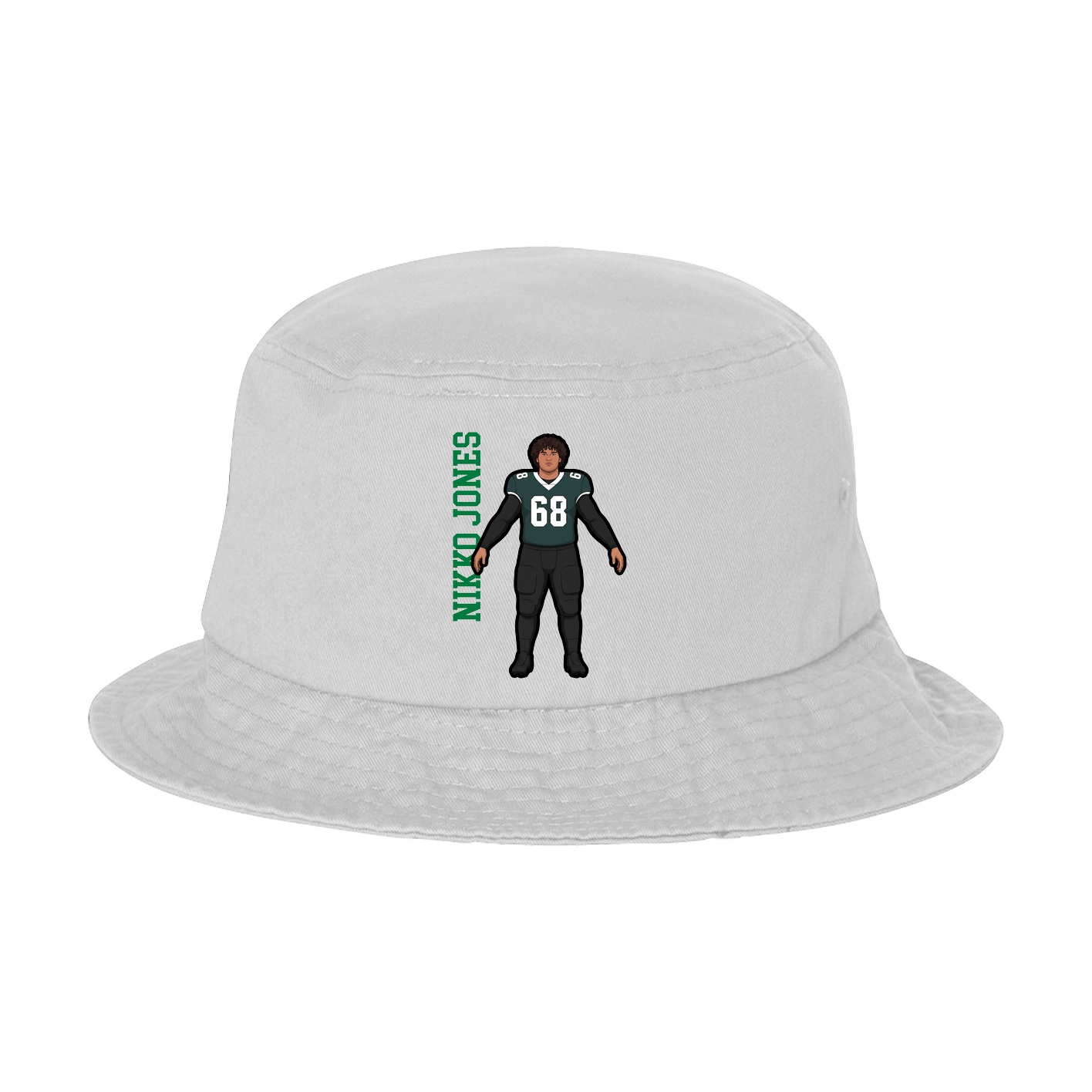 Bucket Cap — Name Vertical in White