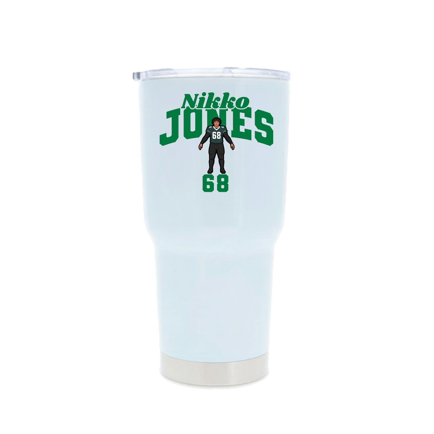 30oz Stainless Steel Tumbler — Signature Arch in White
