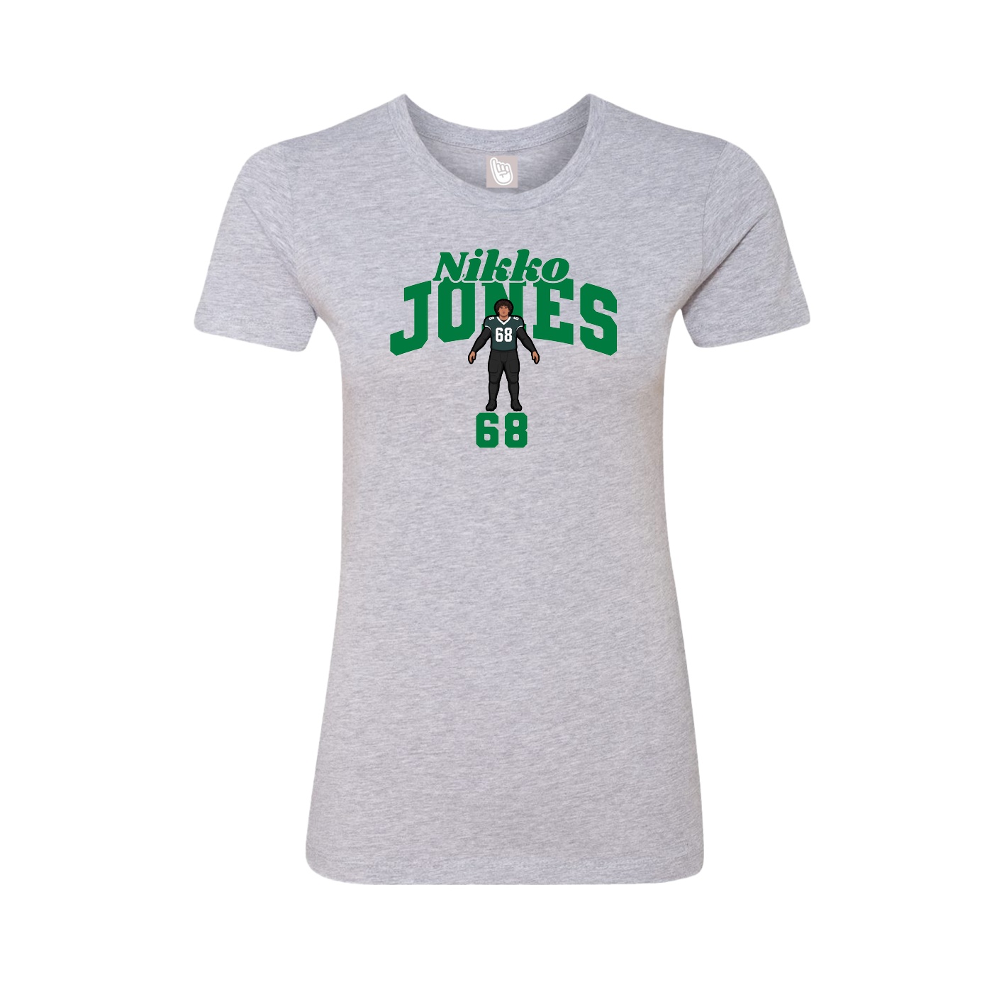 Fitted Women's Tee — Signature Arch in Grey