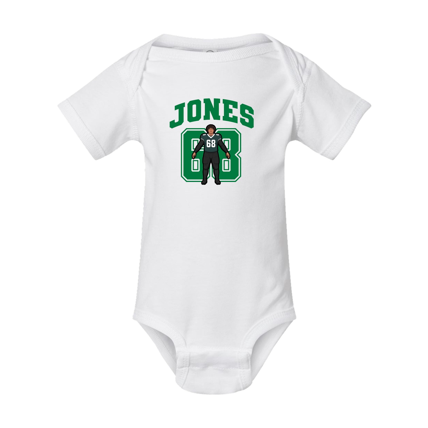 Baby Onesie — Number in White