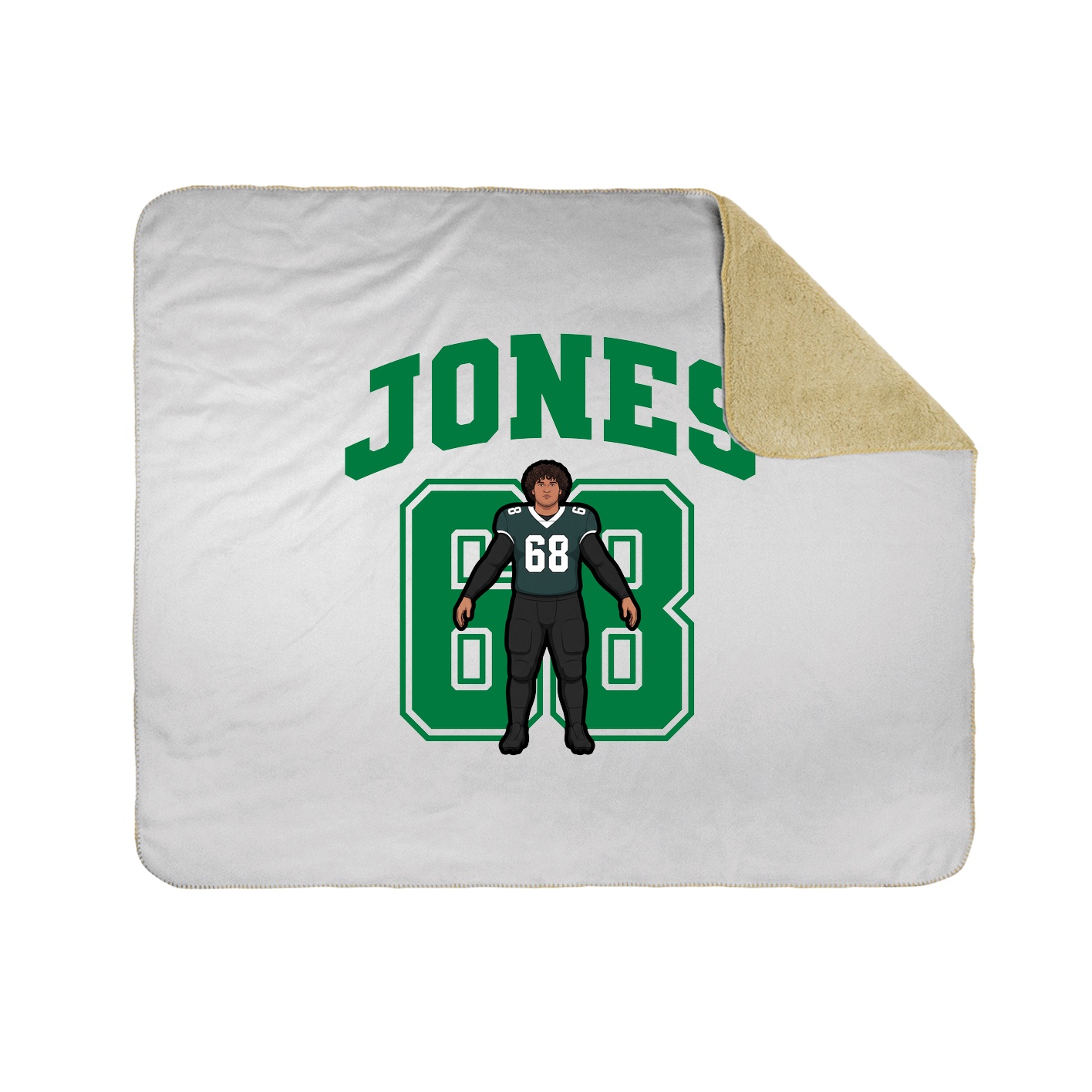 Throw Blanket — Number in White