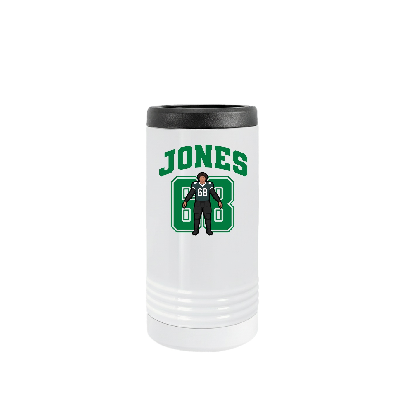 Slim Beverage Holder — Number in White