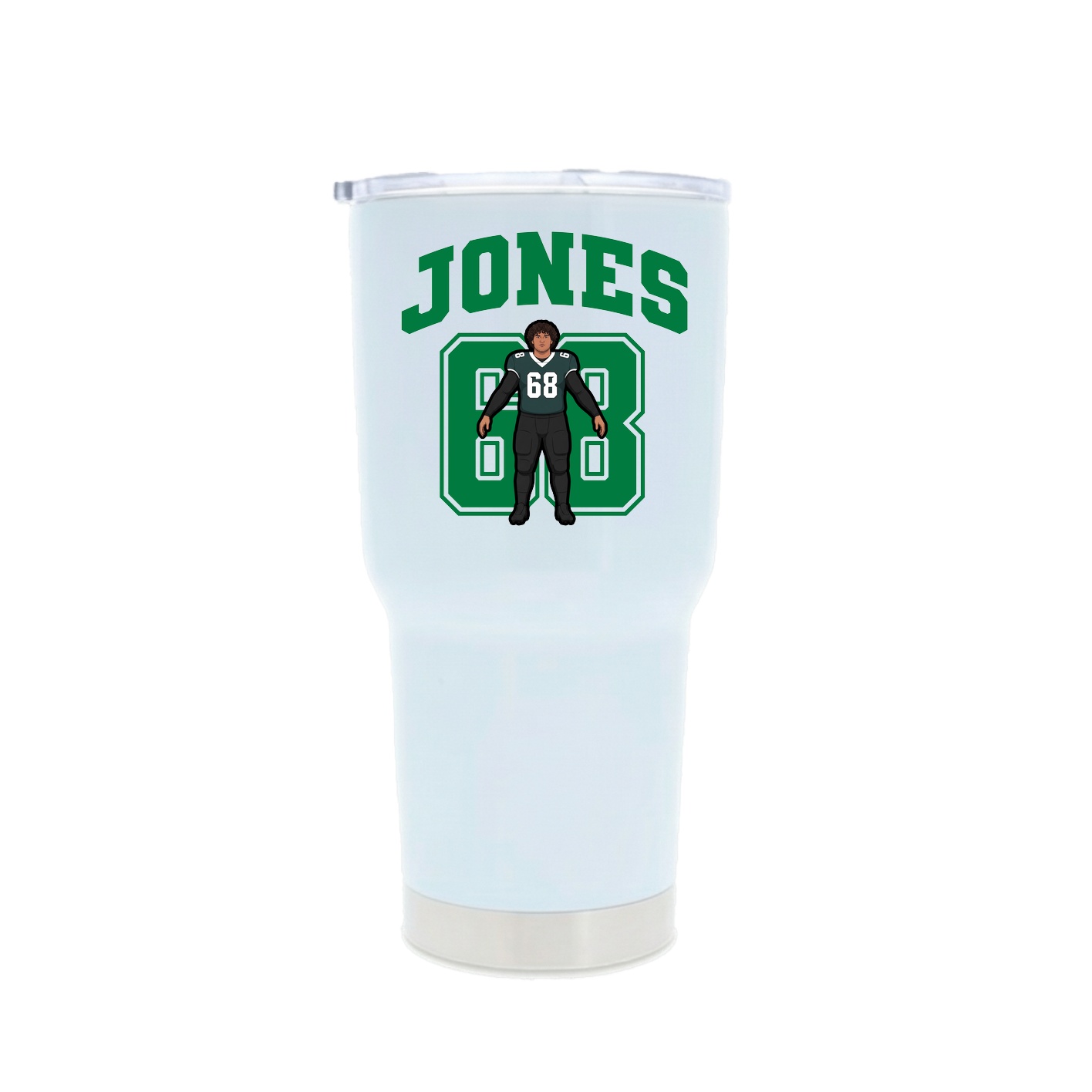 30oz Stainless Steel Tumbler — Number in White