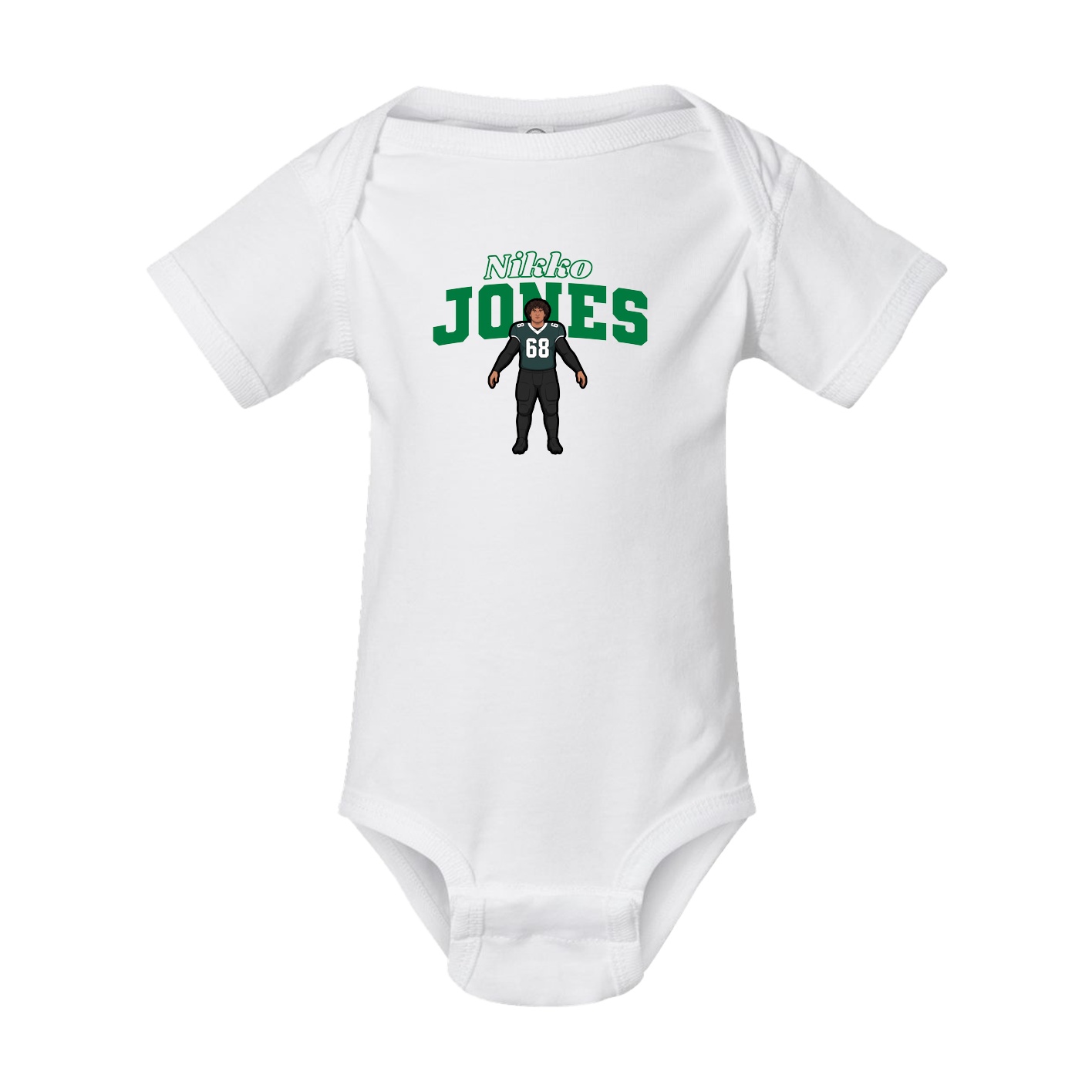 Baby Onesie — Name Arch in White