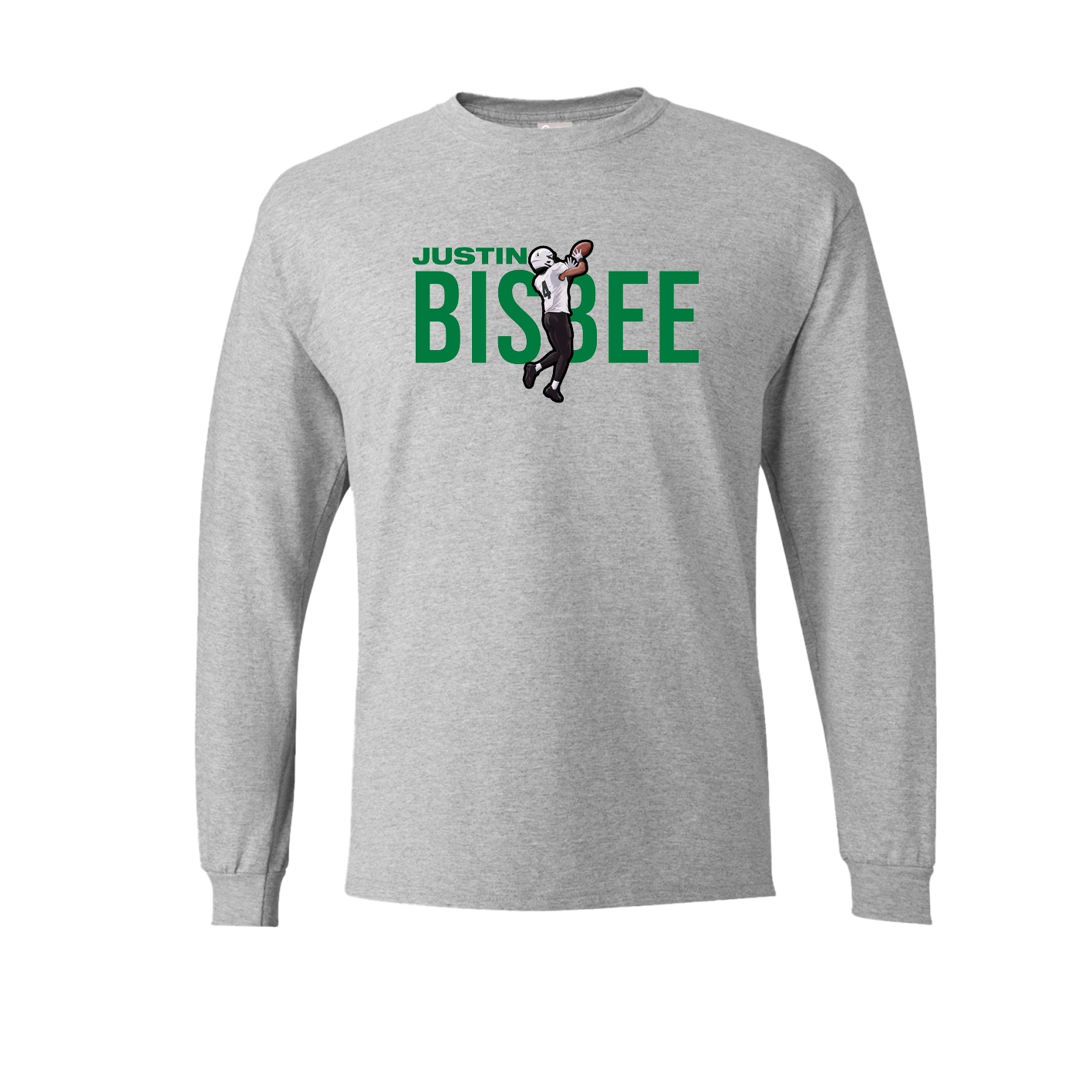 Long Sleeve Tee — Player Name in Grey