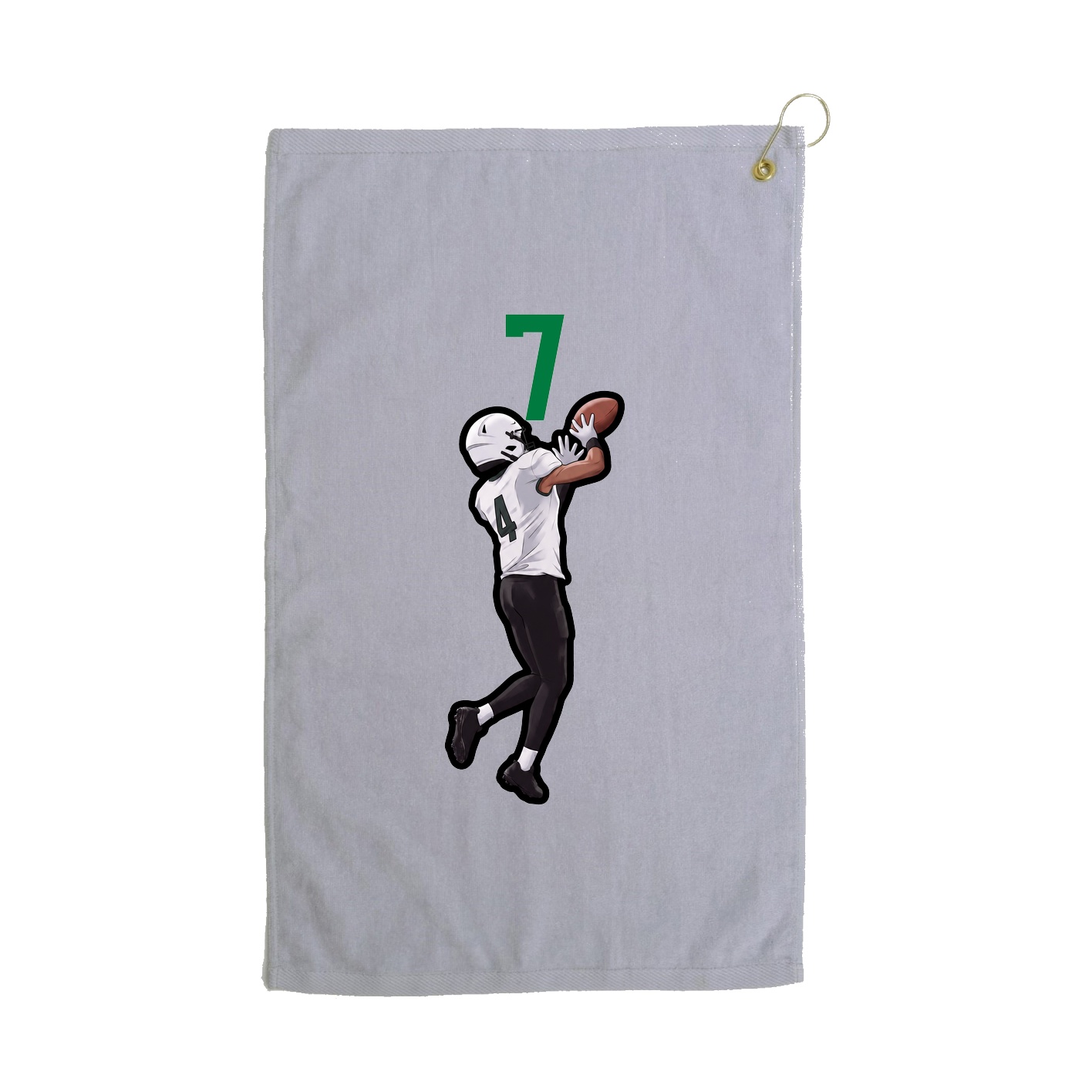Golf Towel — Number Top in Grey