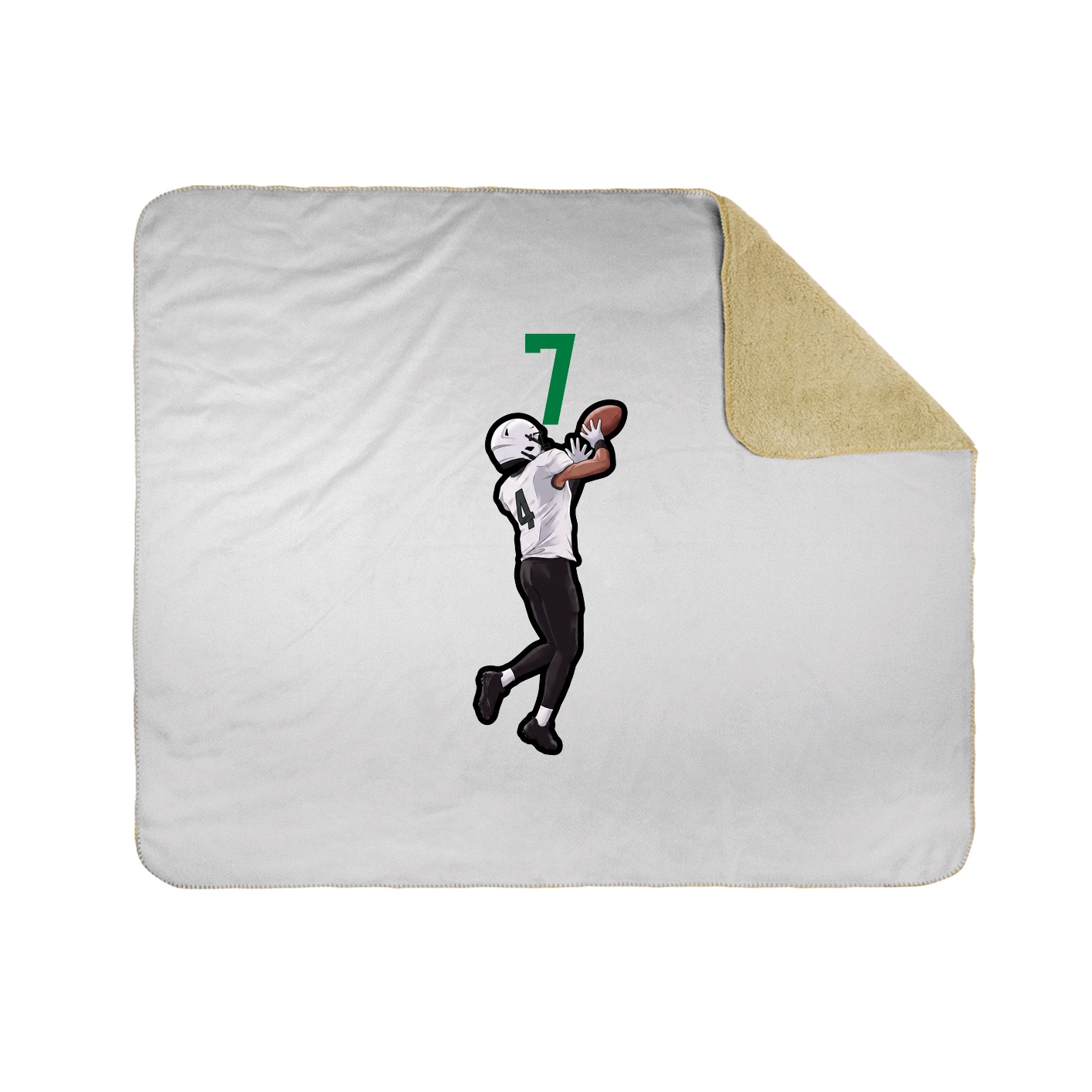 Throw Blanket — Number Top in White