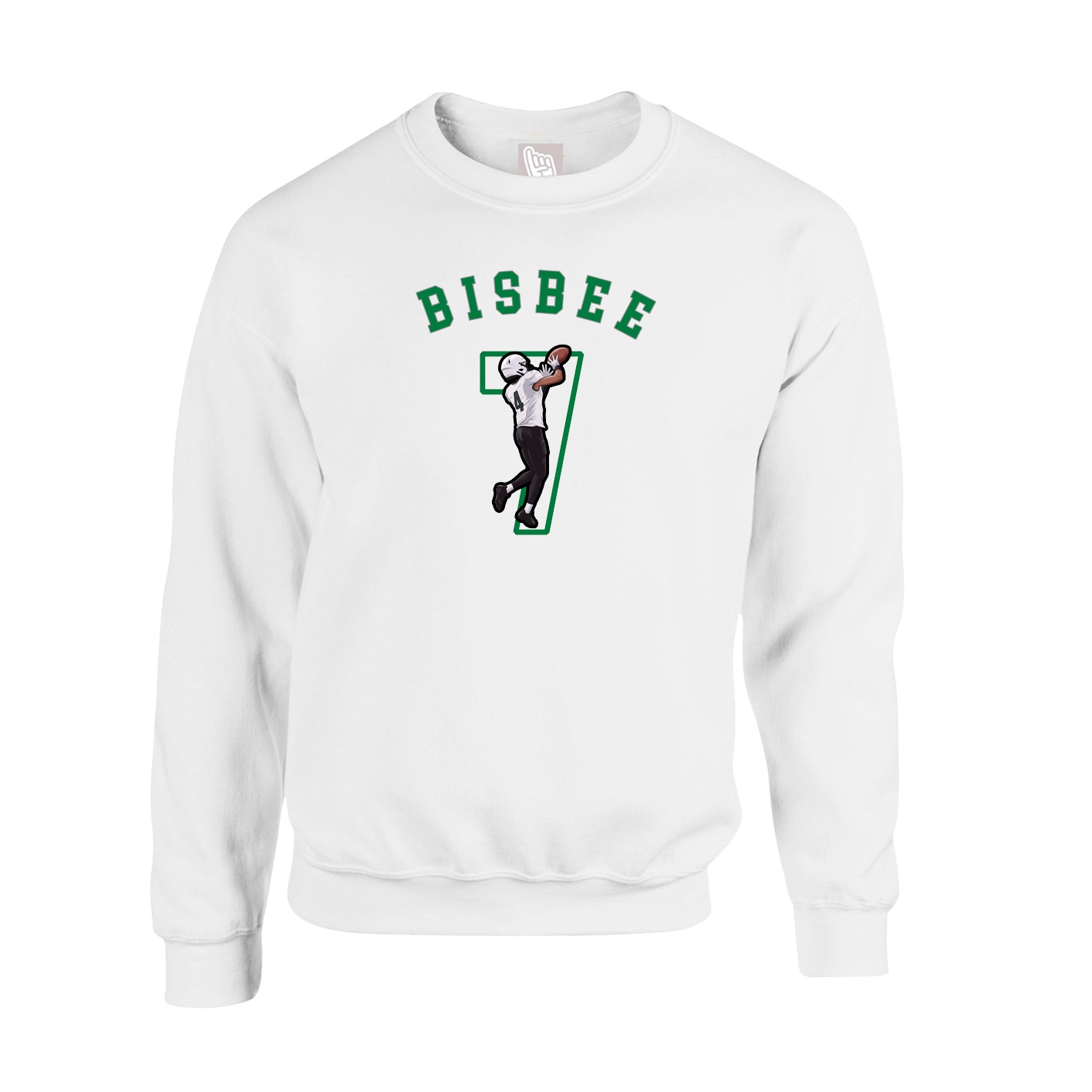 Fleece Crew — Shirsey Arch in White