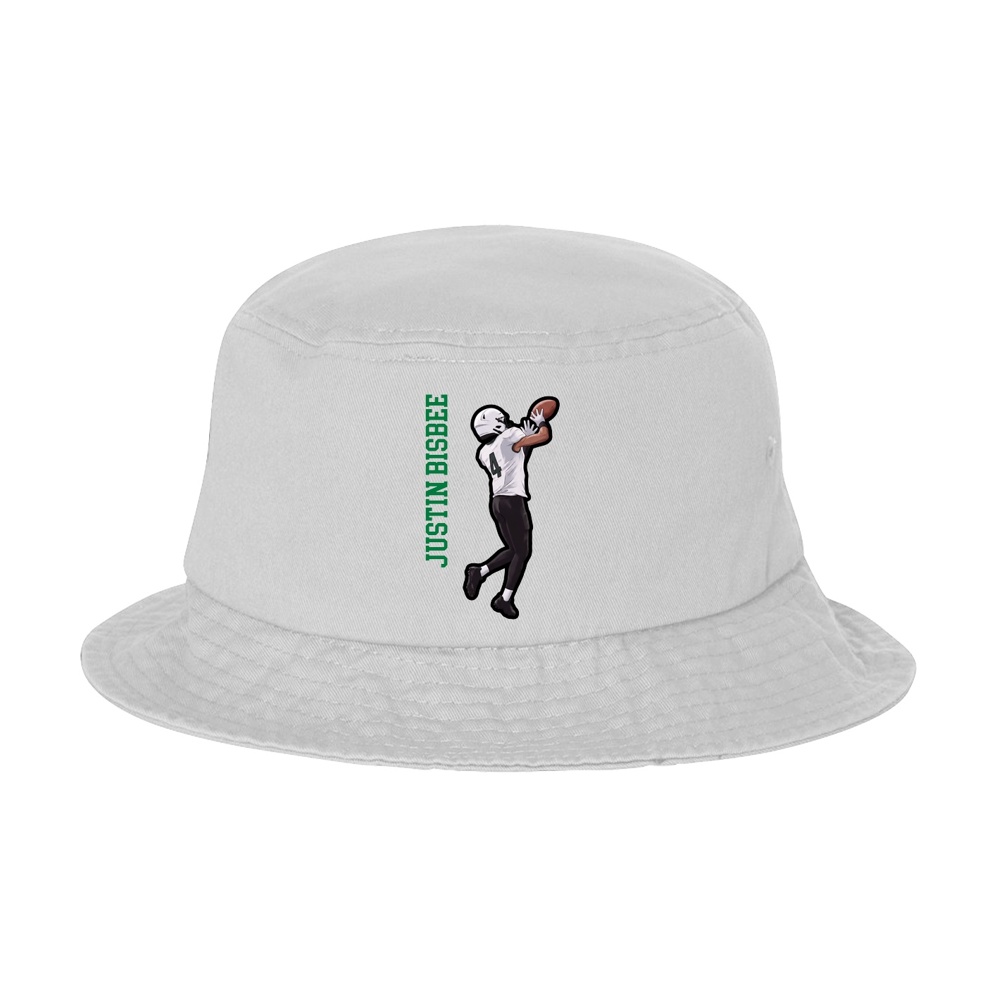 Bucket Cap — Name Vertical in White