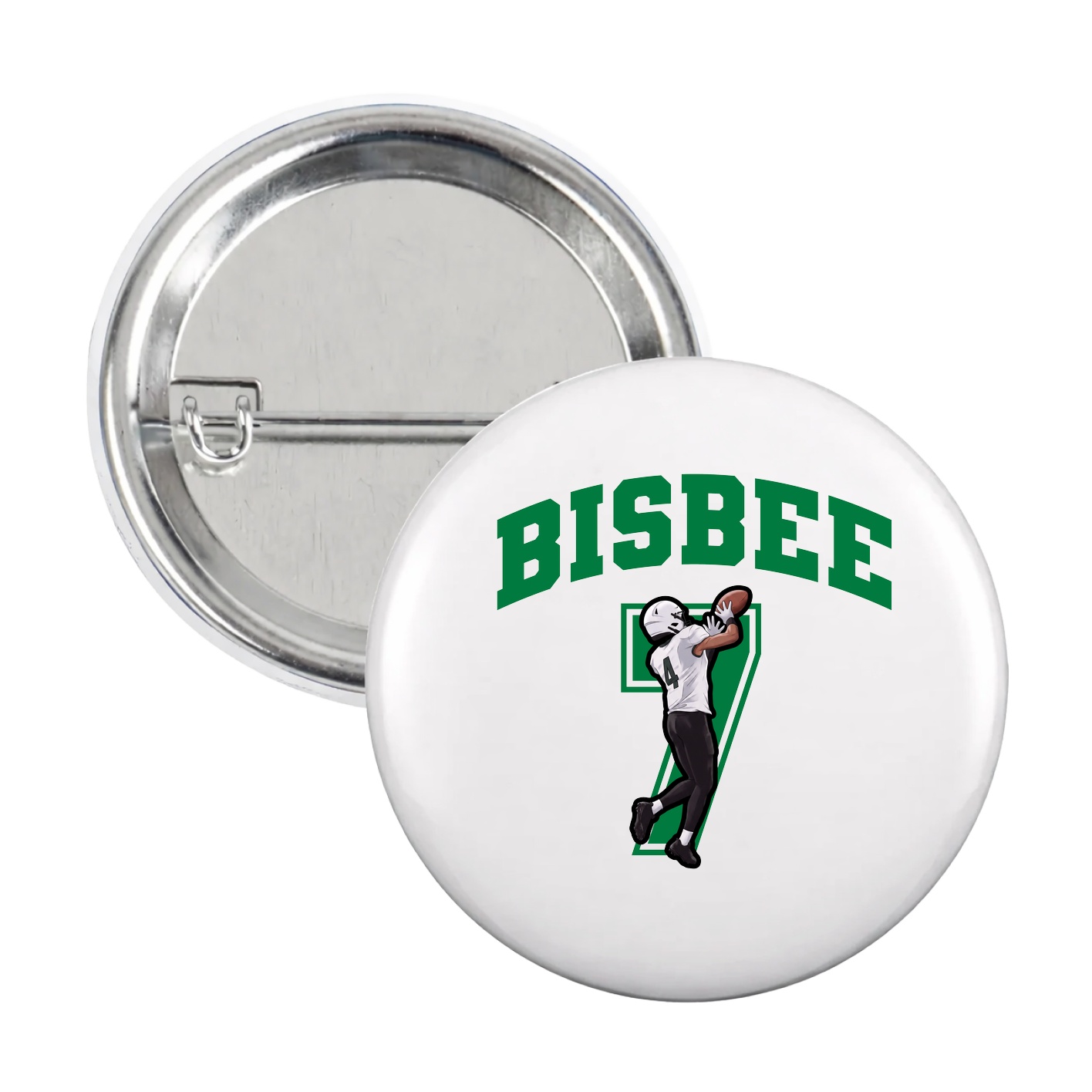 Game Day Button — Number in White