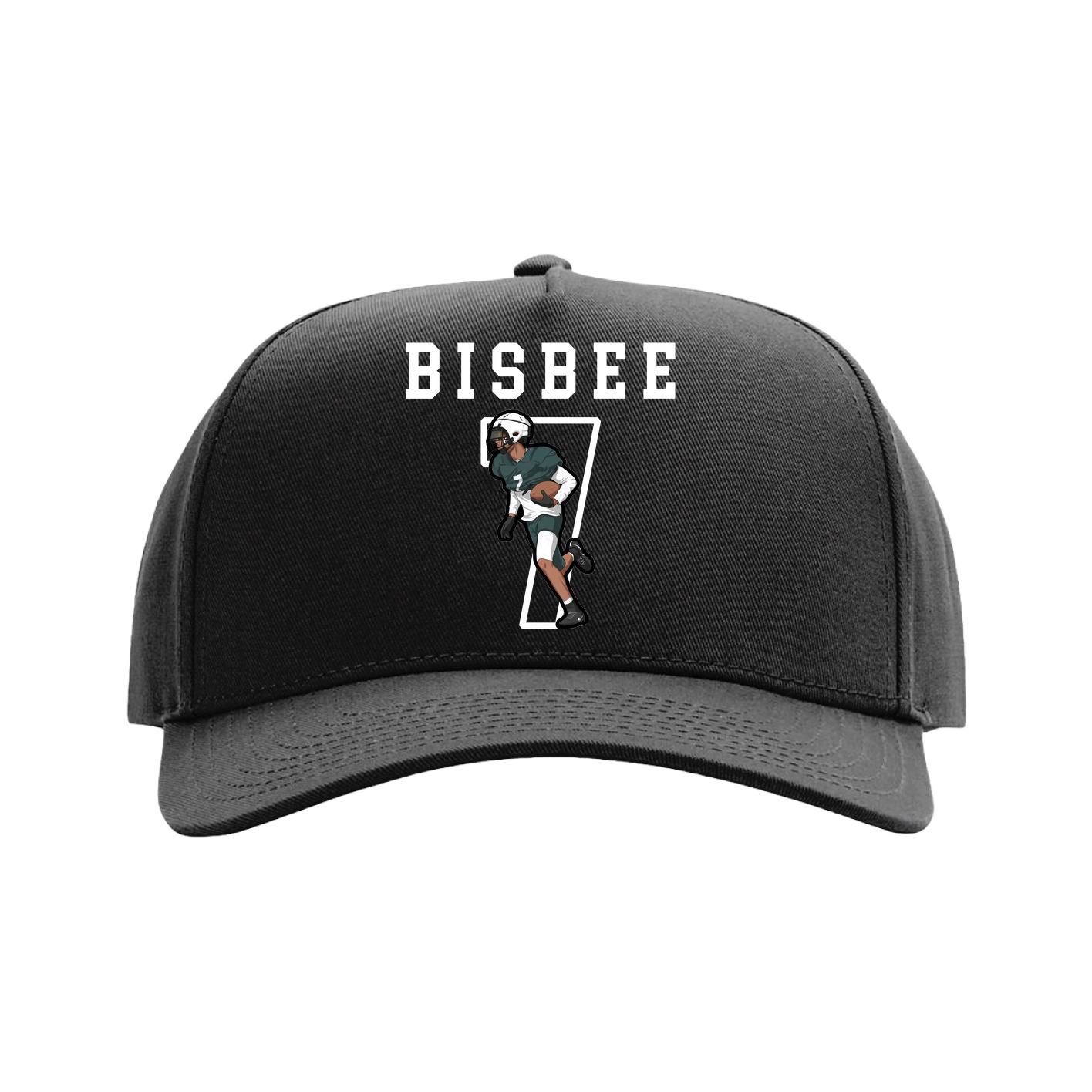 Full Fabric Five-Panel Champ Cap — Shirsey in Black