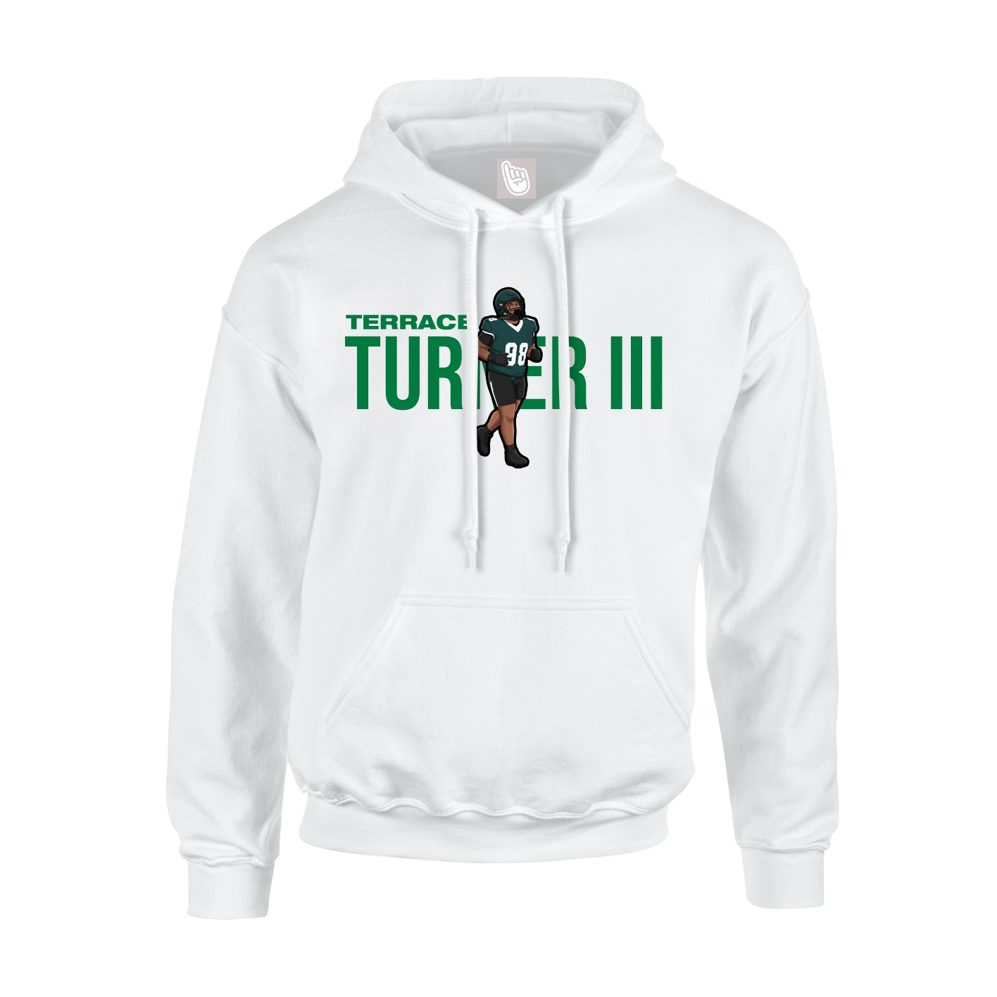 Youth Hoodie — Player Name in White