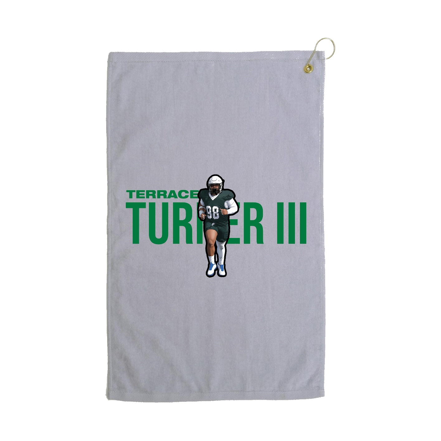 Golf Towel — Player Name in Grey