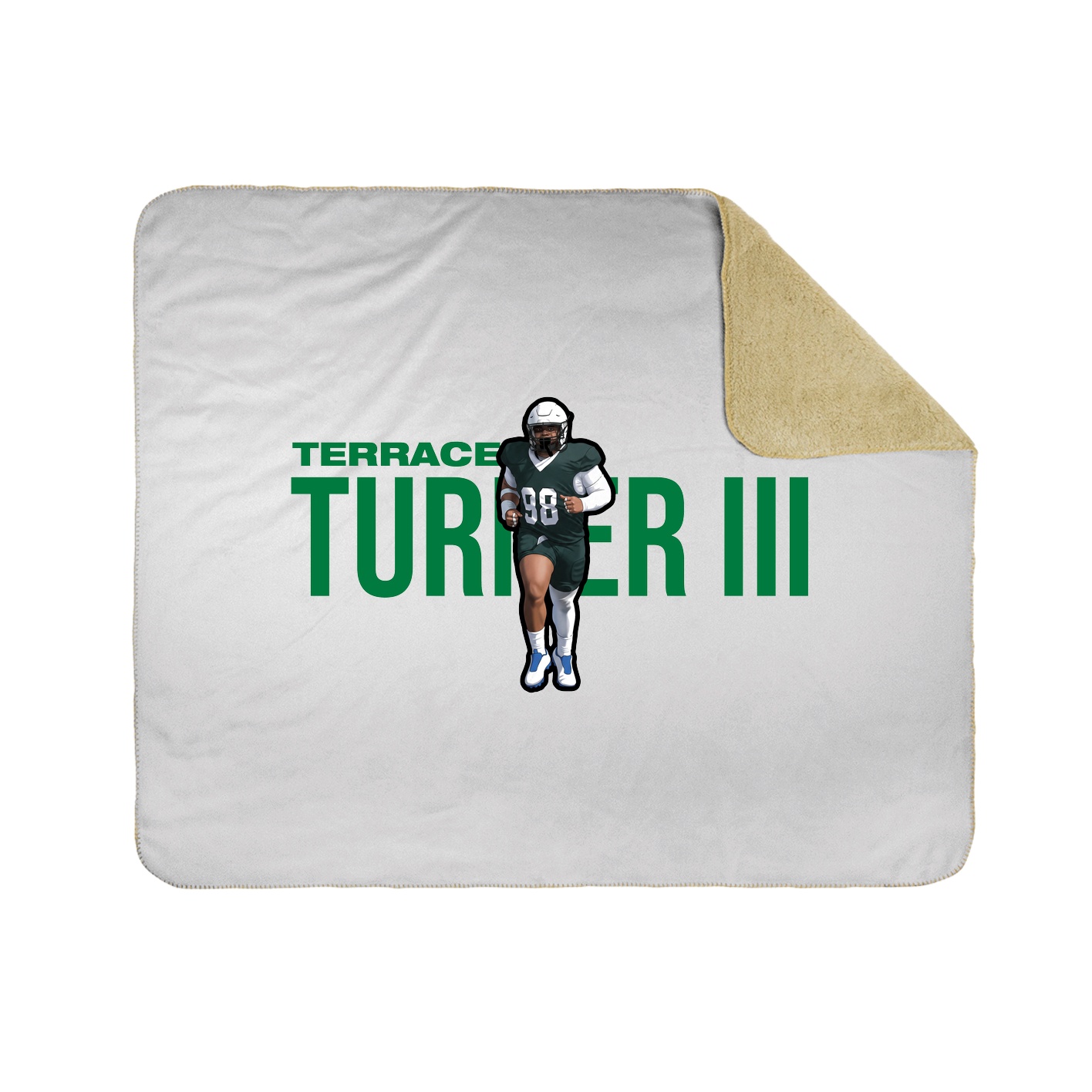 Throw Blanket — Player Name in White
