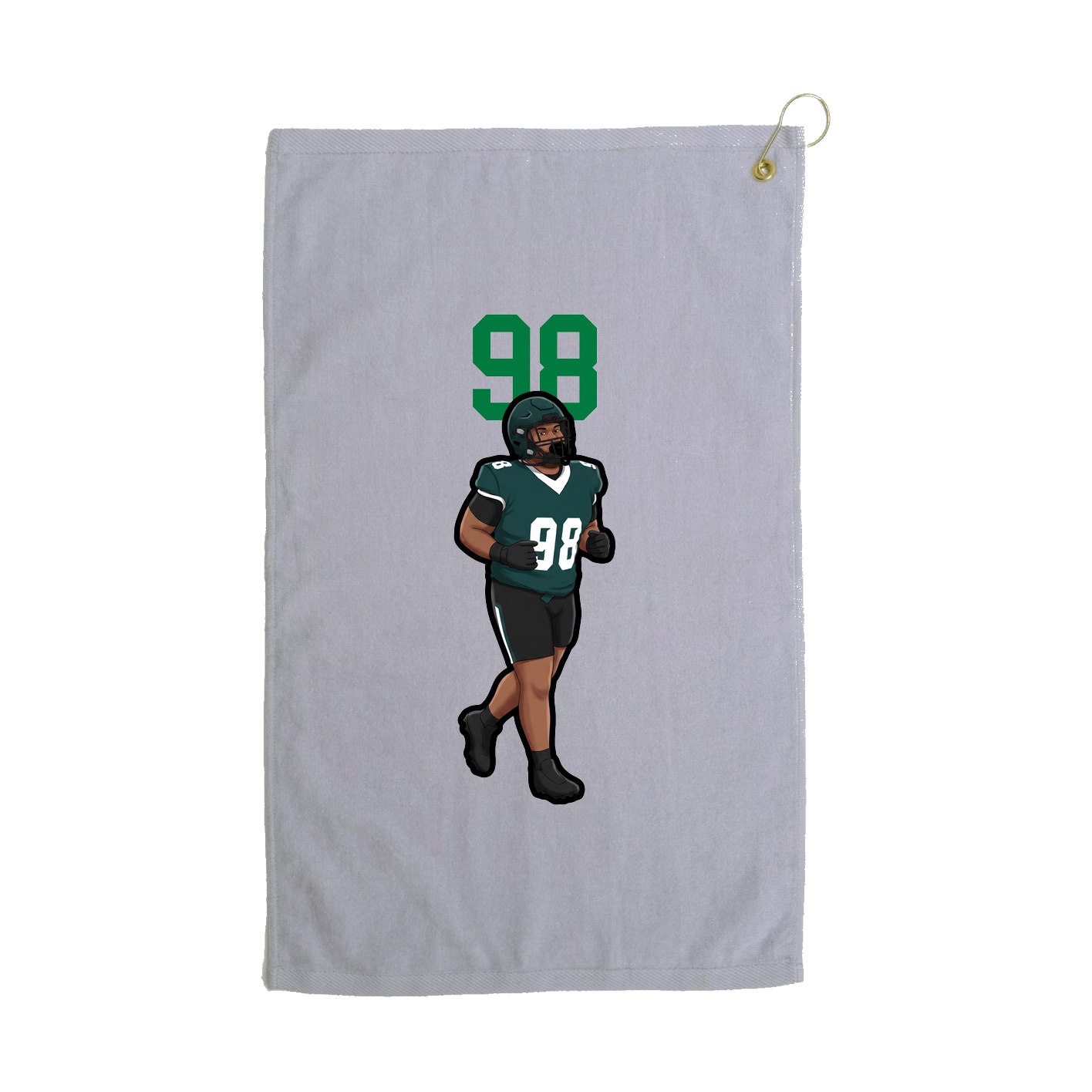 Golf Towel — Number Top in Grey