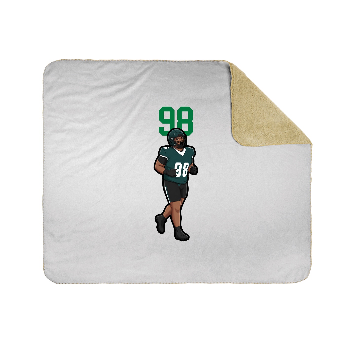 Throw Blanket — Number Top in White