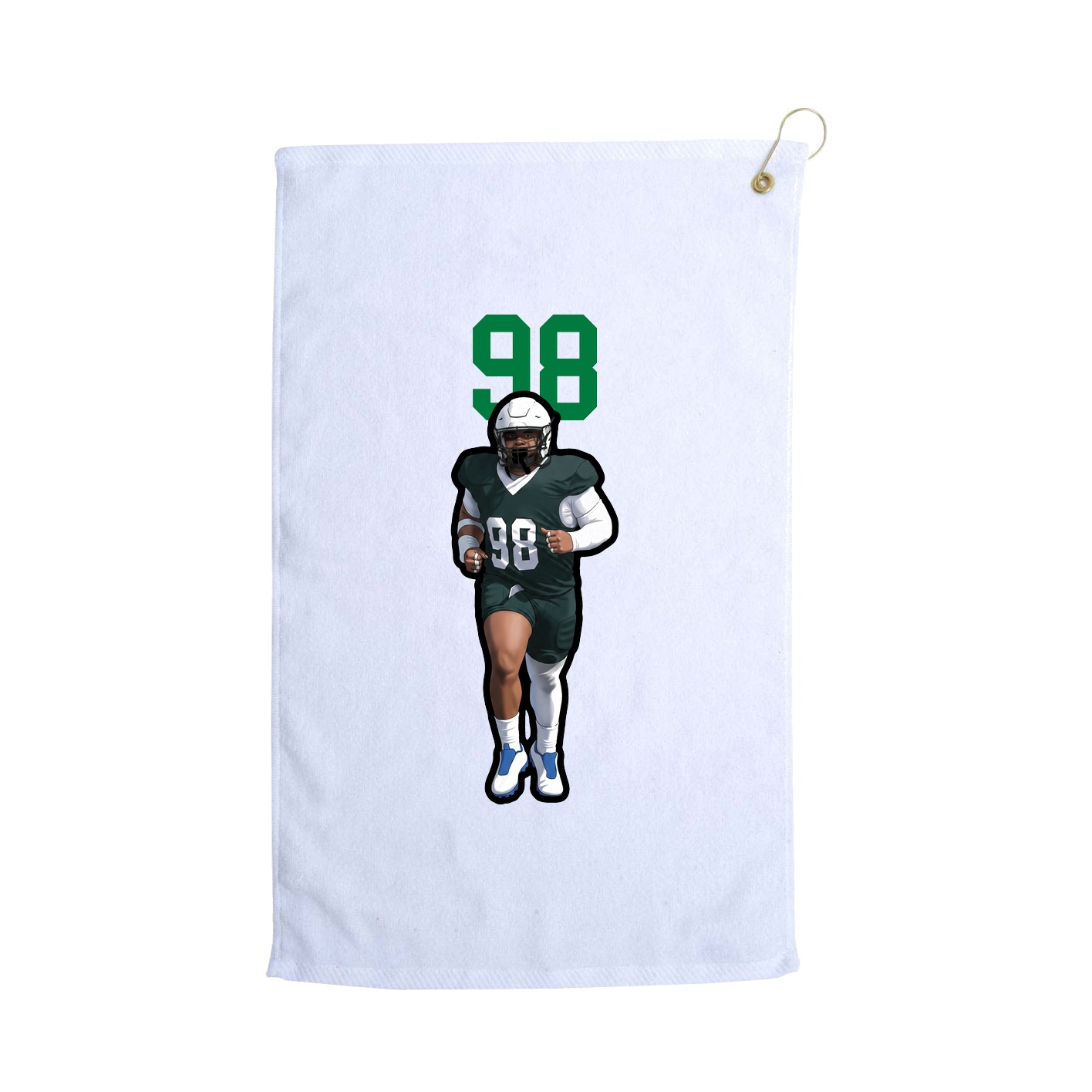 Golf Towel — Number Top in White