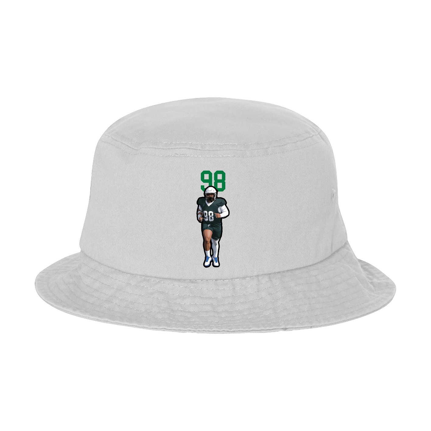 Bucket Cap — Number Top in White
