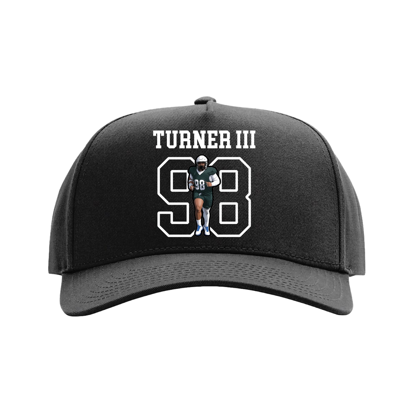 Full Fabric Five-Panel Champ Cap — Shirsey in Black