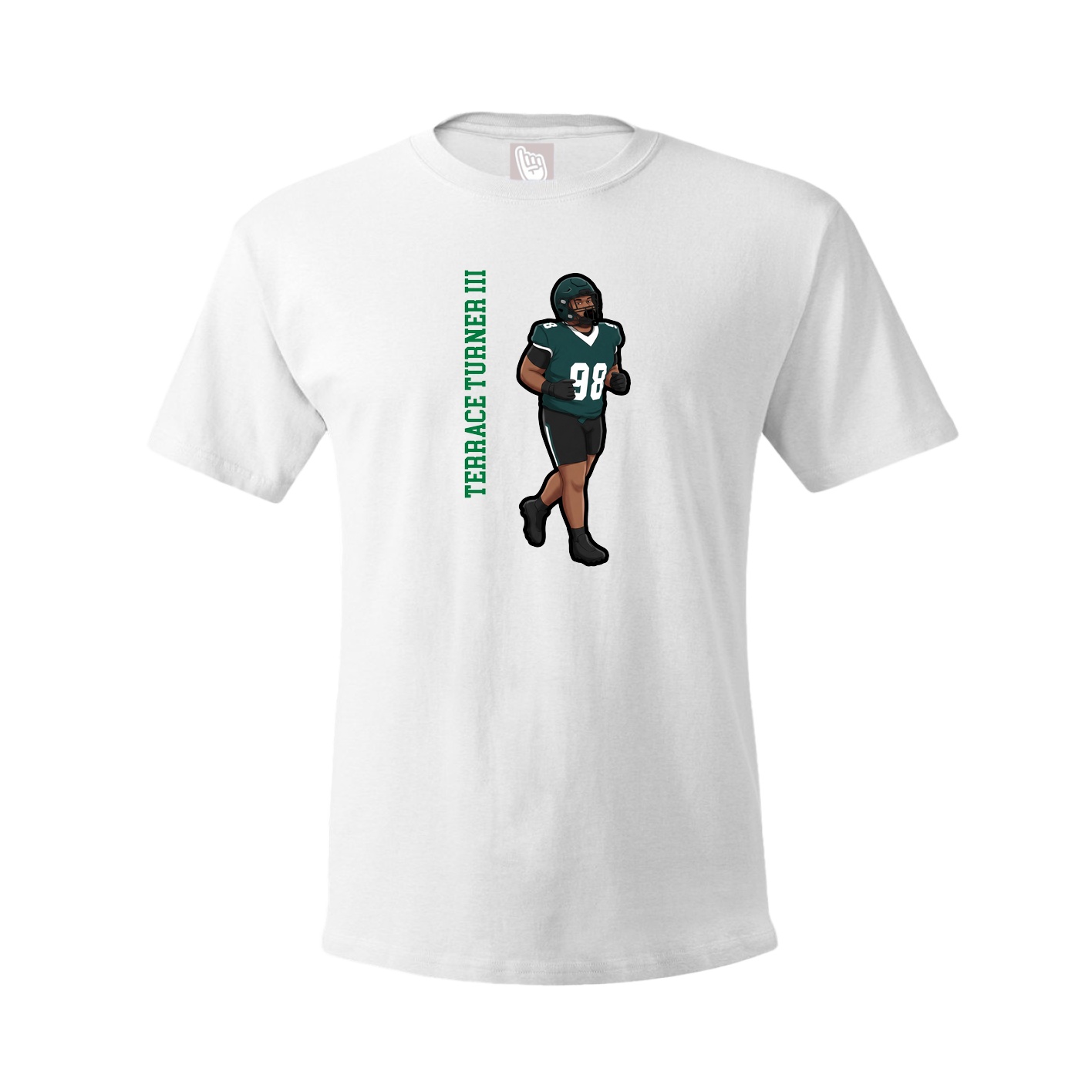 Tee — Name Vertical in White
