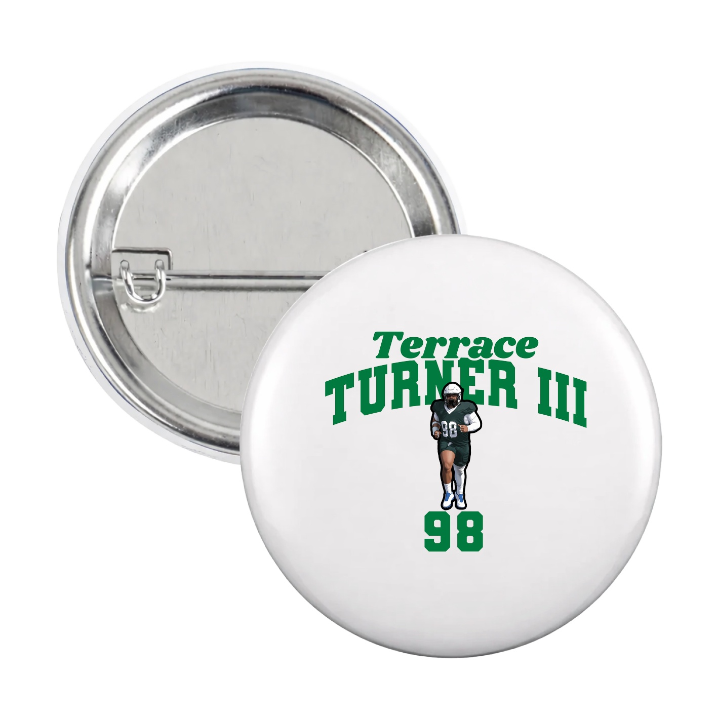 Game Day Button — Signature Arch in White