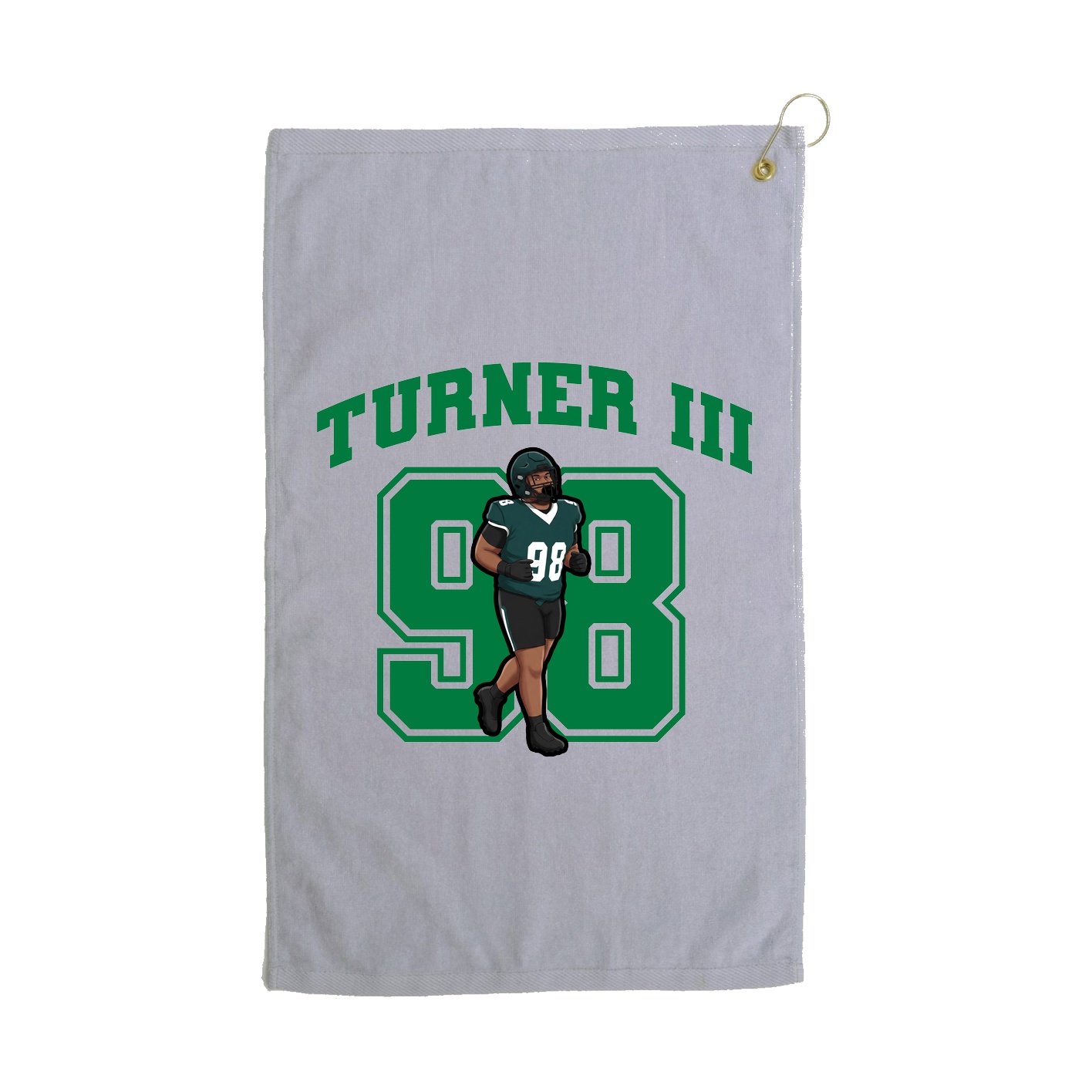 Golf Towel — Number in Grey