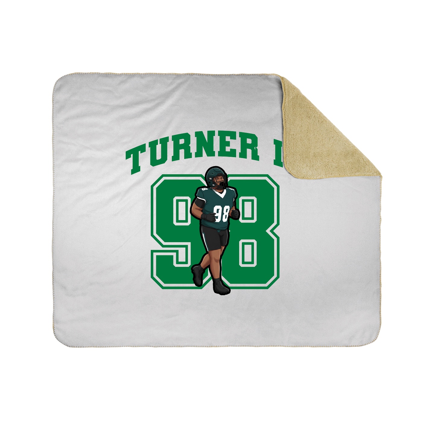 Throw Blanket — Number in White