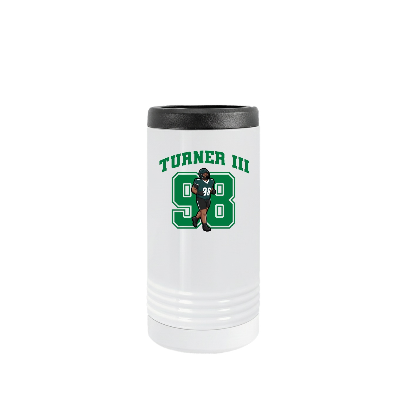 Slim Beverage Holder — Number in White