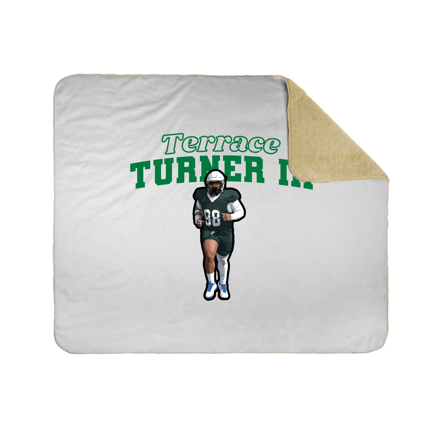 Throw Blanket — Name Arch in White