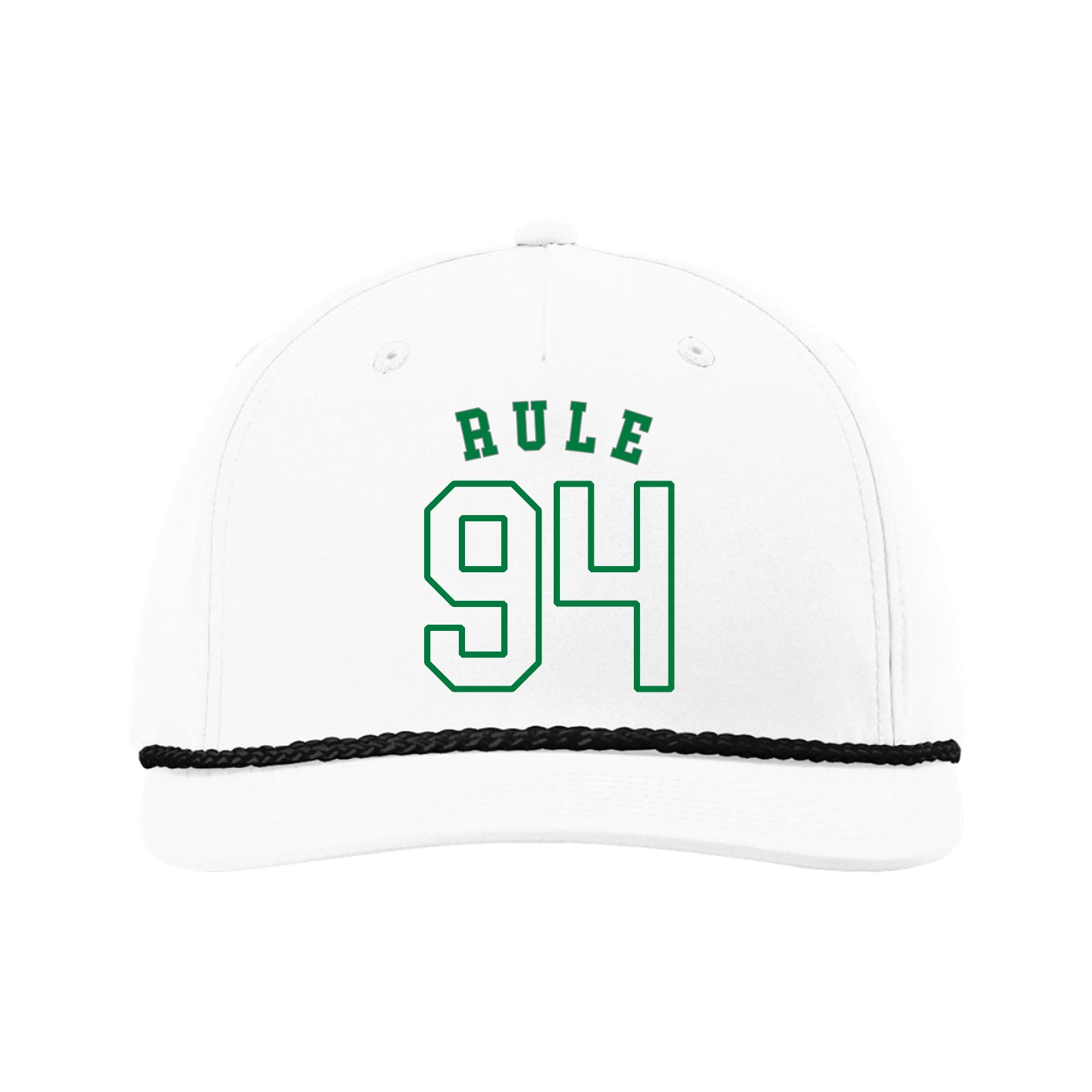 Five-Panel Classic Rope Cap — Shirsey Arch in White