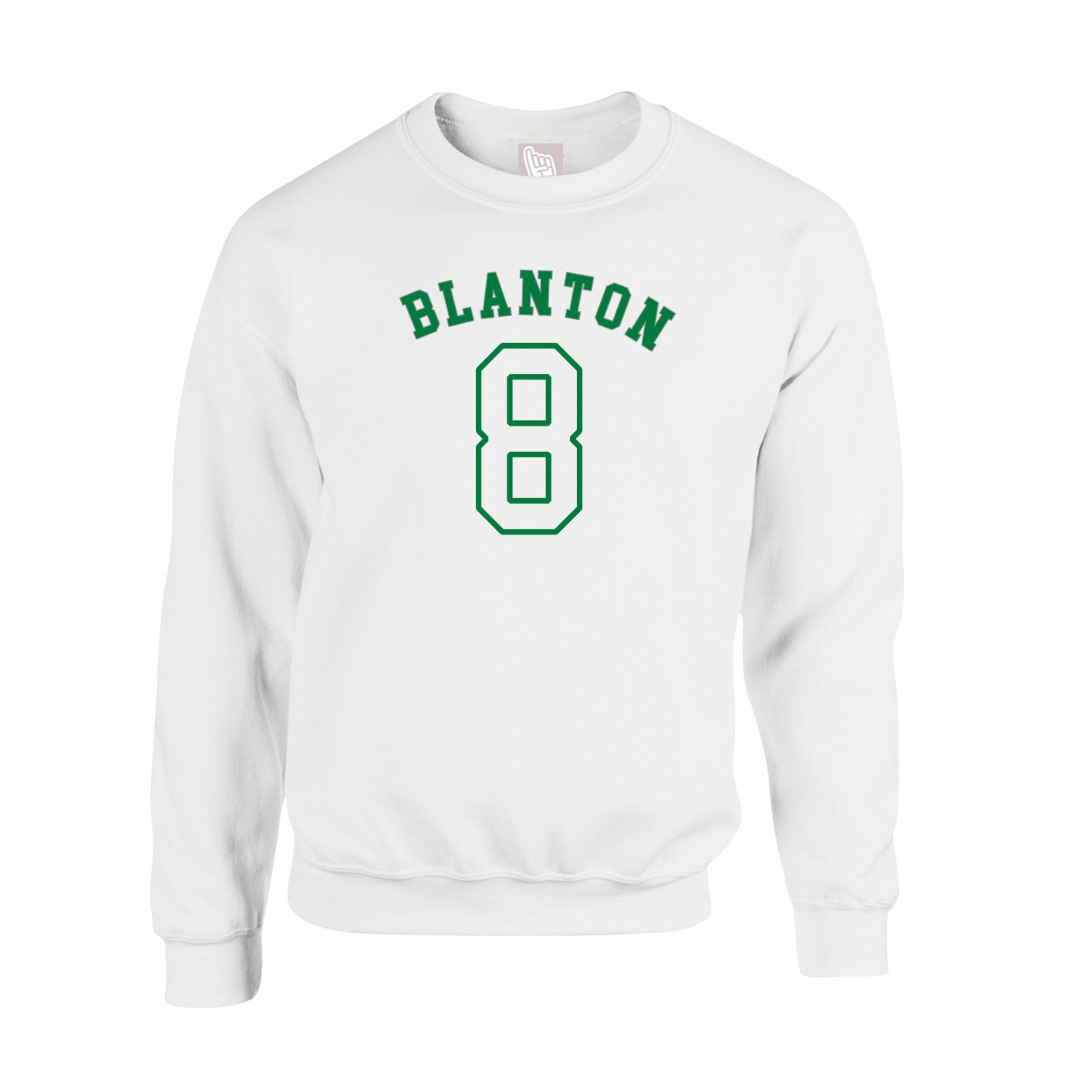 Fleece Crew — Shirsey Arch in White